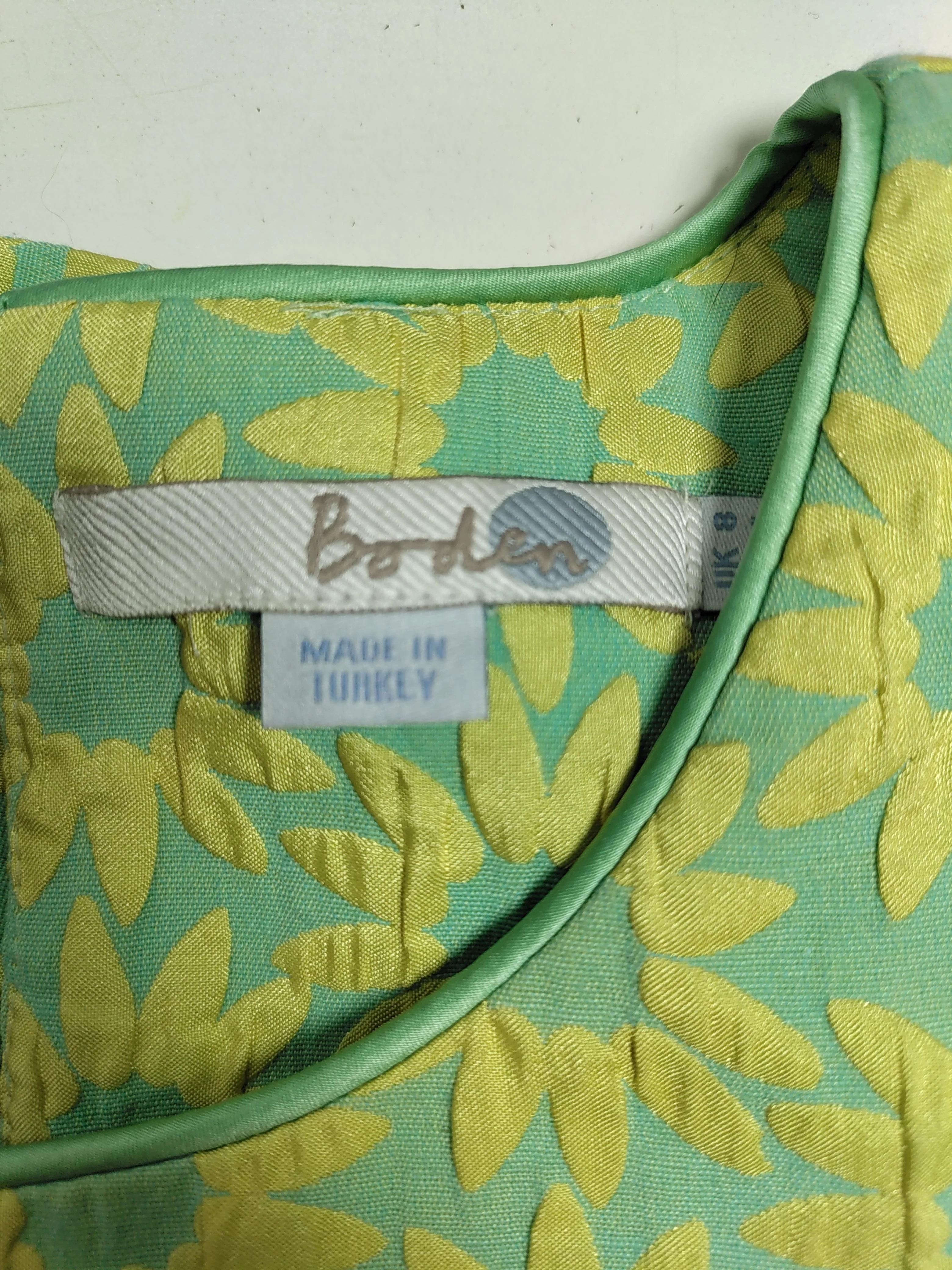Boden Women's Top UK 8 Green Polyester with Cotton, Elastane Basic - Image 5