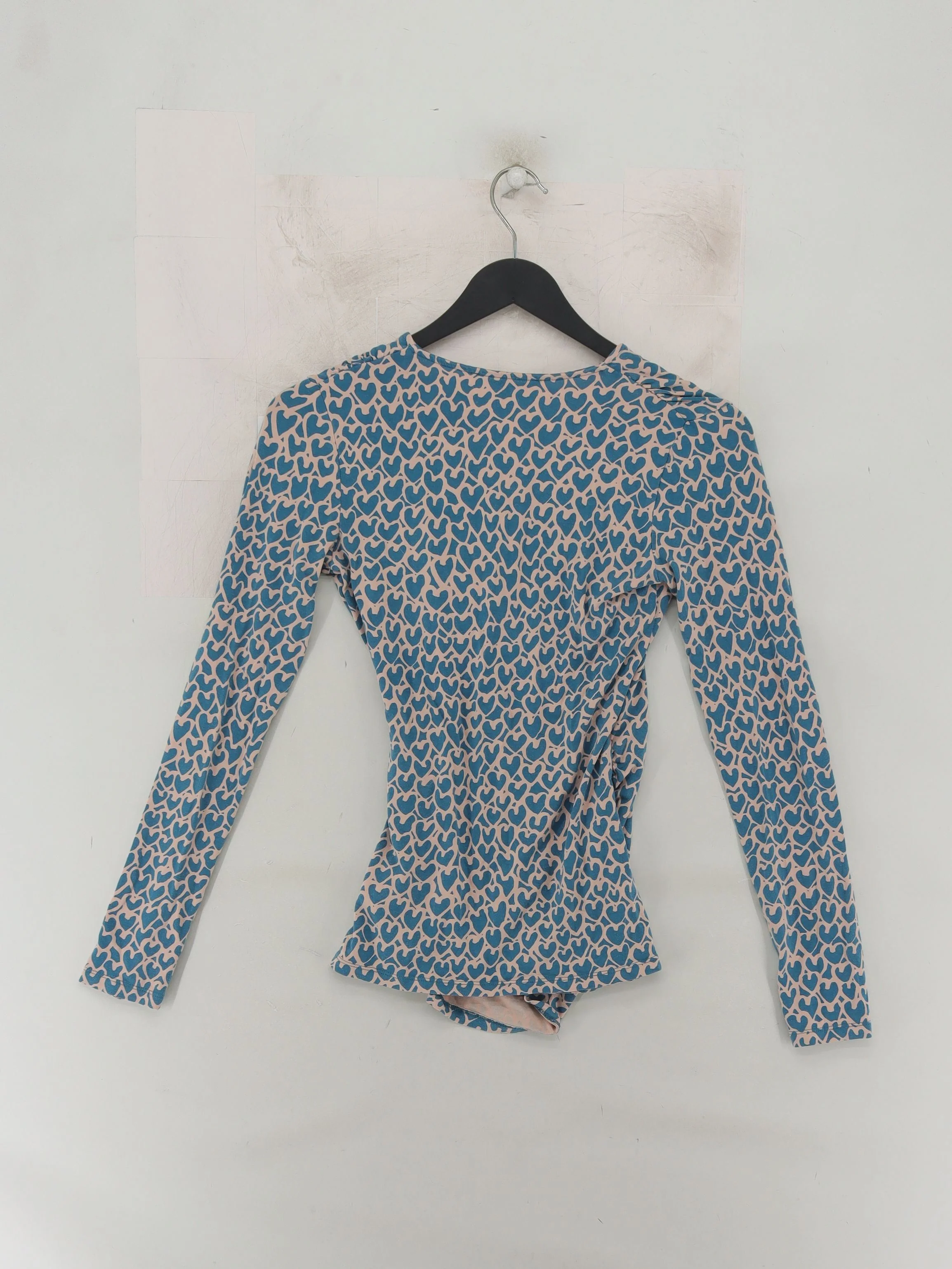 Boden Women's Top UK 8 Multi Viscose with Elastane Long Sleeve V-Neck Basic - Image 2