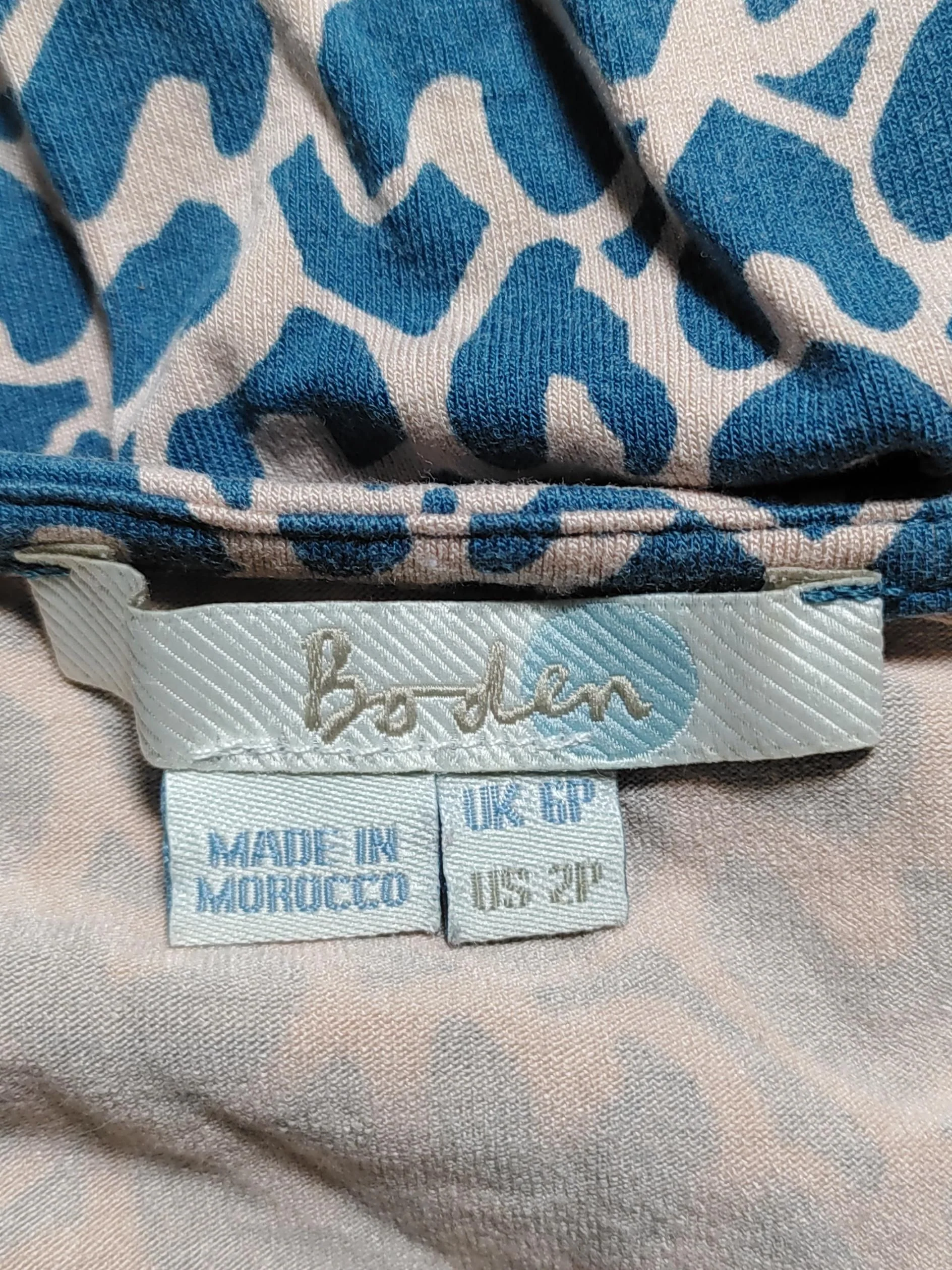 Boden Women's Top UK 8 Multi Viscose with Elastane Long Sleeve V-Neck Basic - Image 7
