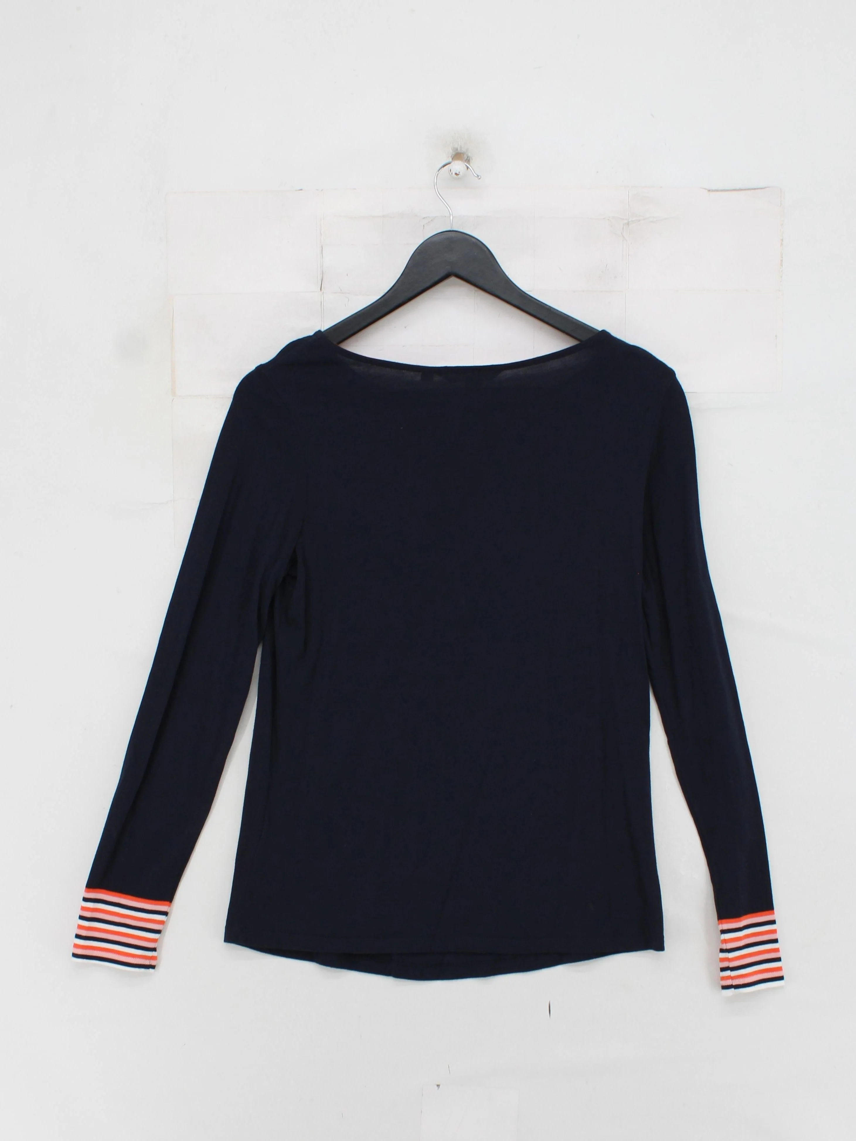 Boden Women's Top XS Blue Lyocell Modal with Cotton Long Sleeve Round Neck Basic - Image 2