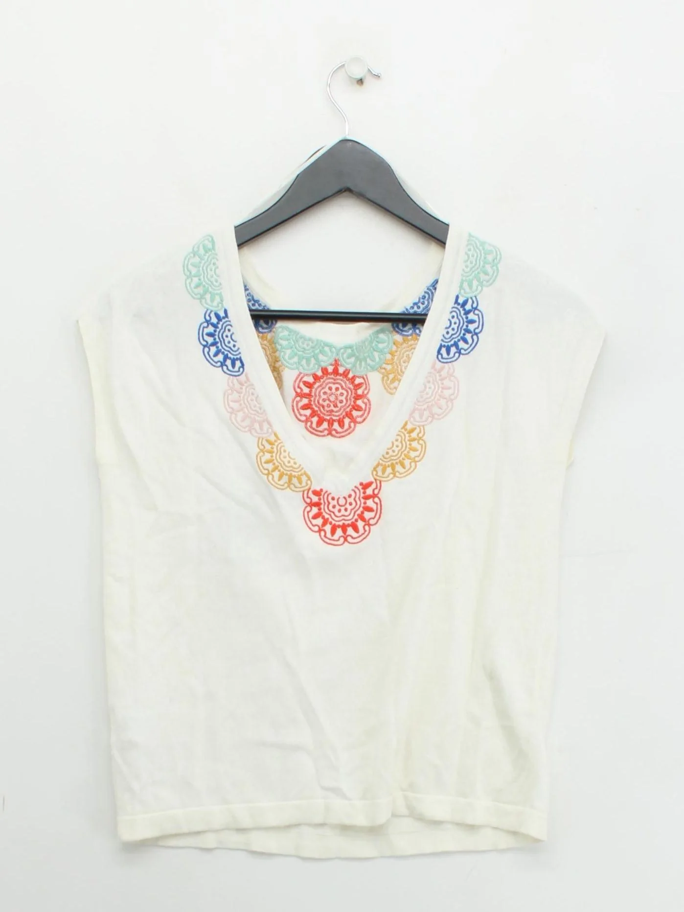 Boden Women's Top XS Cream Cotton with Polyester Basic - Image 2
