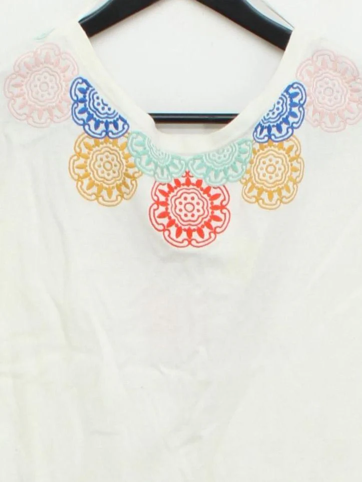 Boden Women's Top XS Cream Cotton with Polyester Basic - Image 3