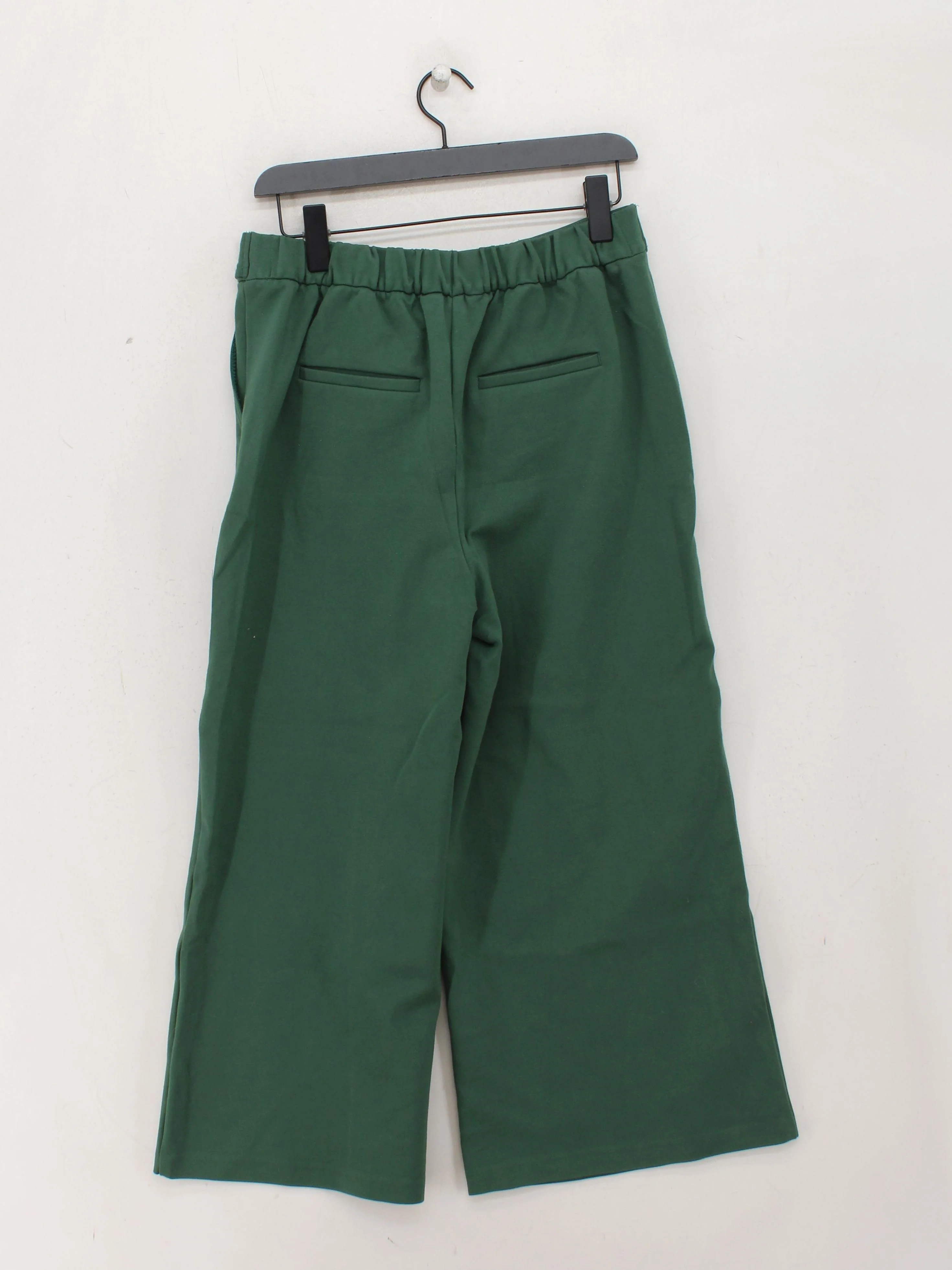 Boden Women's Trousers M Green Viscose with Polyamide, Elastane Wide-Leg Cropped - Image 2