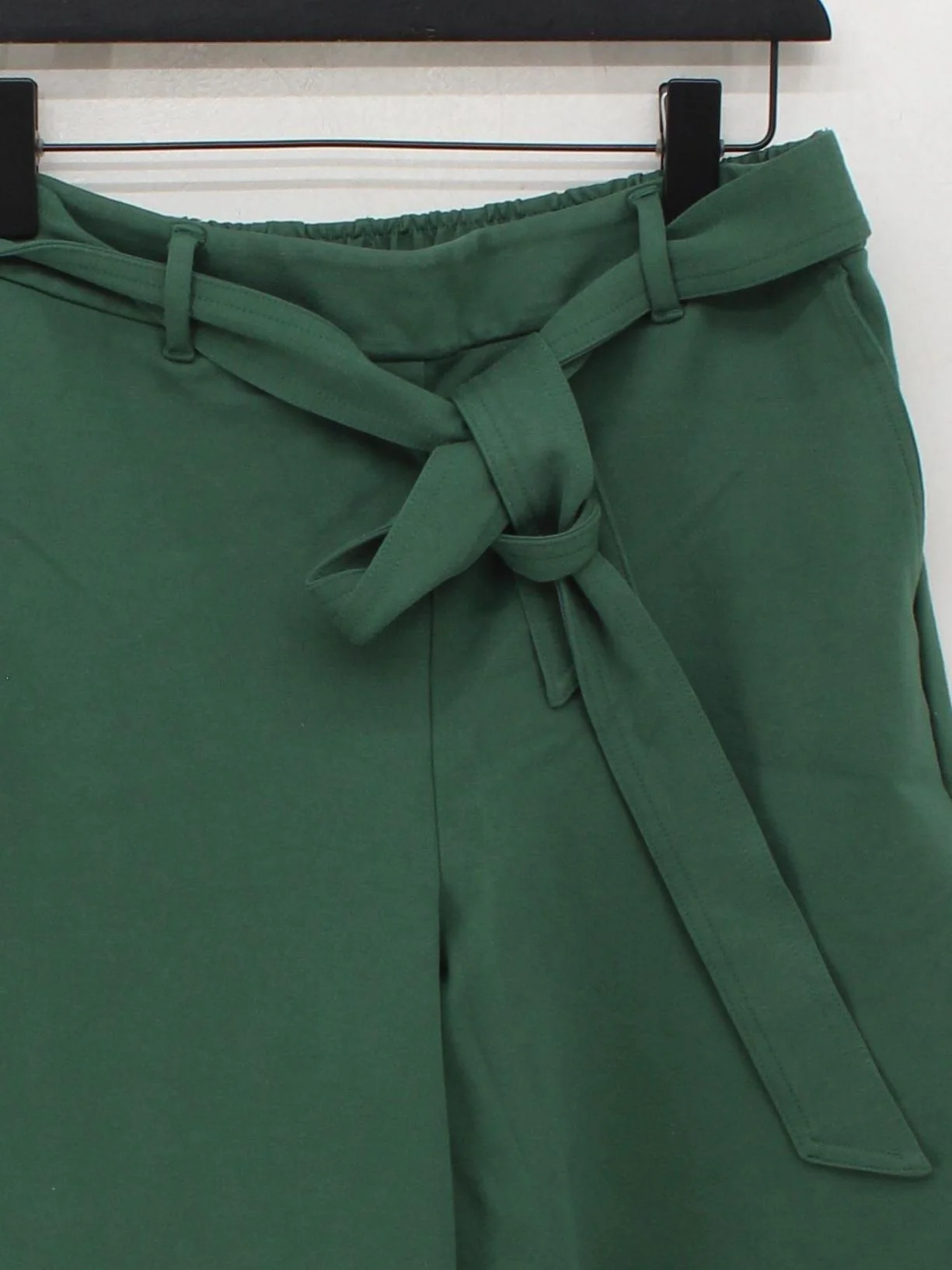 Boden Women's Trousers M Green Viscose with Polyamide, Elastane Wide-Leg Cropped - Image 3