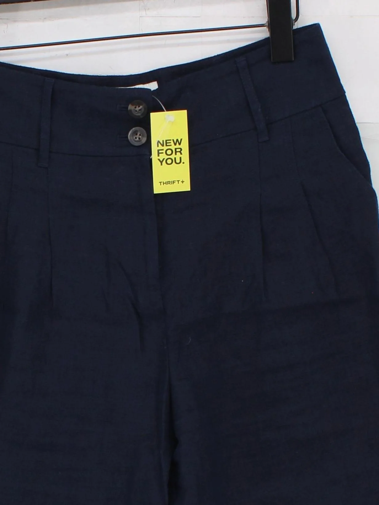 Boden Women's Trousers UK 10 Blue 100% Linen Tapered Cropped - Image 3
