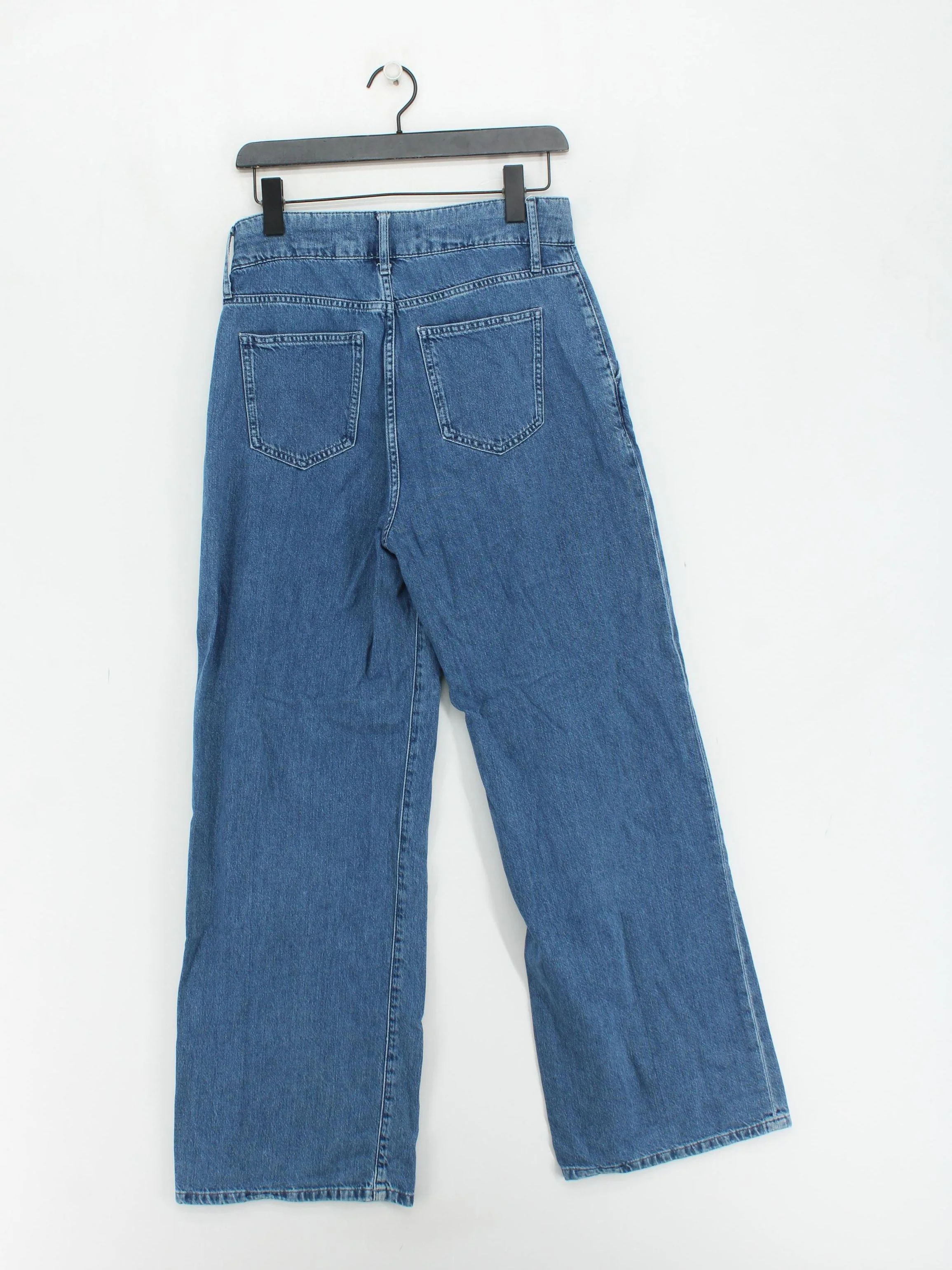 Boden Women's Trousers UK 12 Blue 100% Cotton Wide-Leg Chino - Image 2