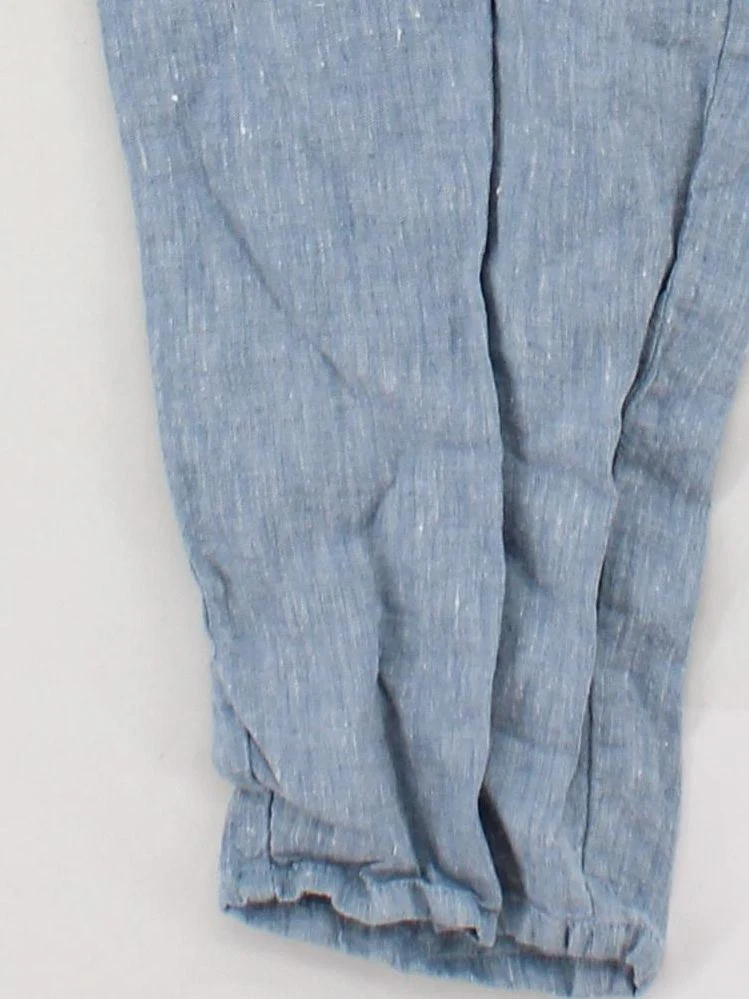 Boden Women's Trousers UK 12 Blue 100% Linen Tapered Capri - Image 4