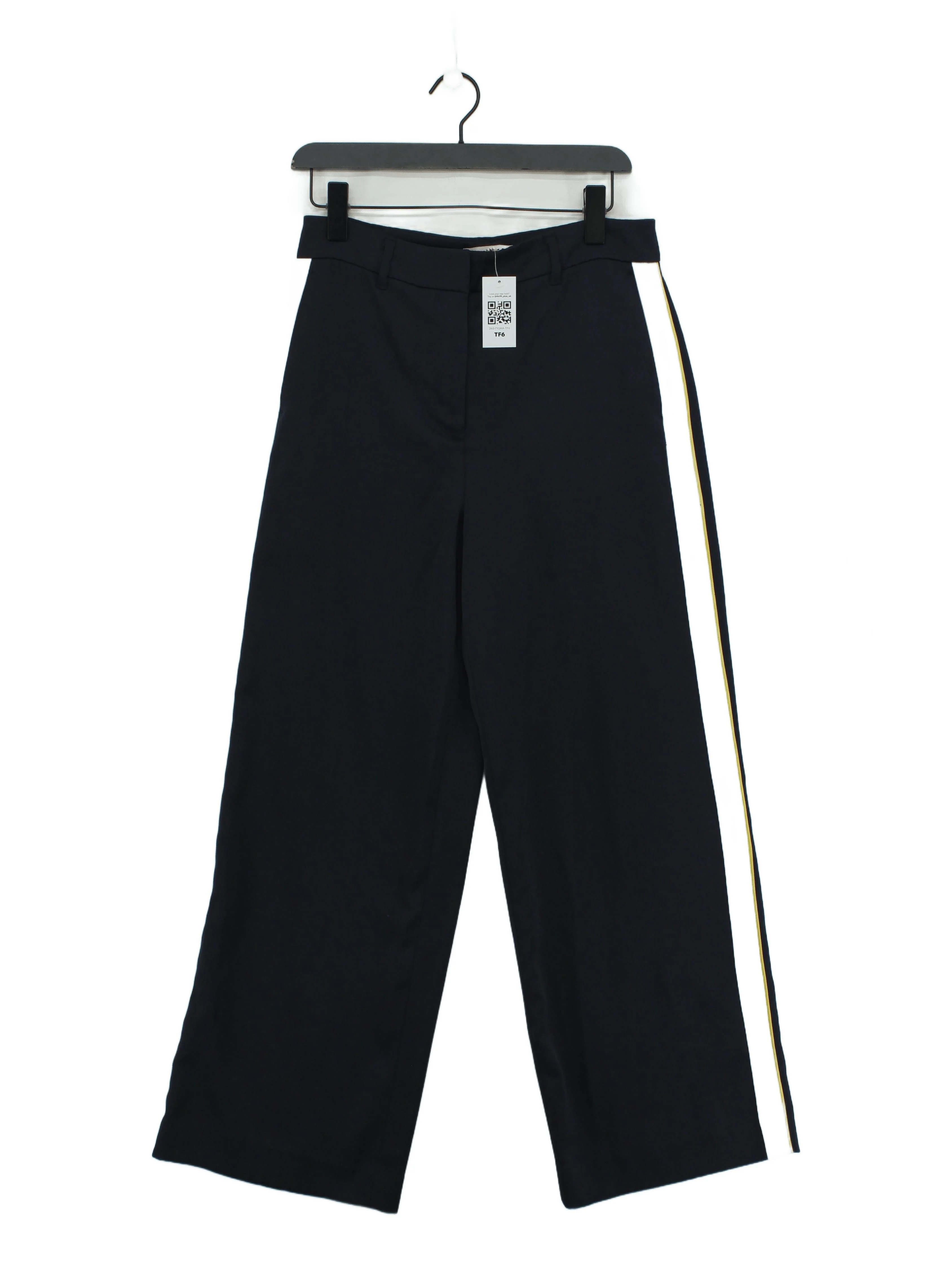 Boden Women's Trousers UK 12 Blue 100% Polyester Wide-Leg Chino