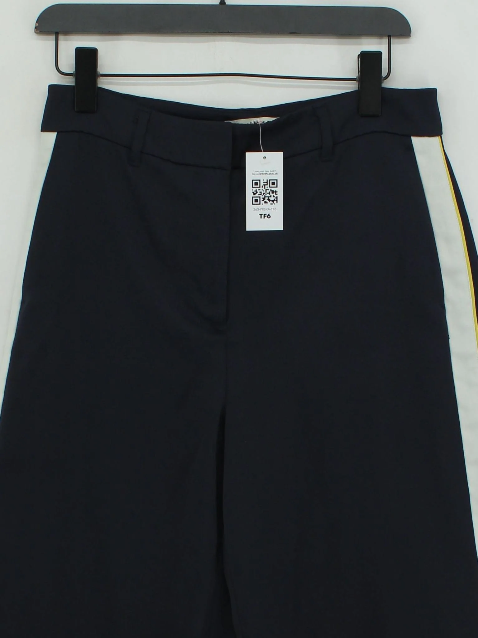 Boden Women's Trousers UK 12 Blue 100% Polyester Wide-Leg Chino - Image 3