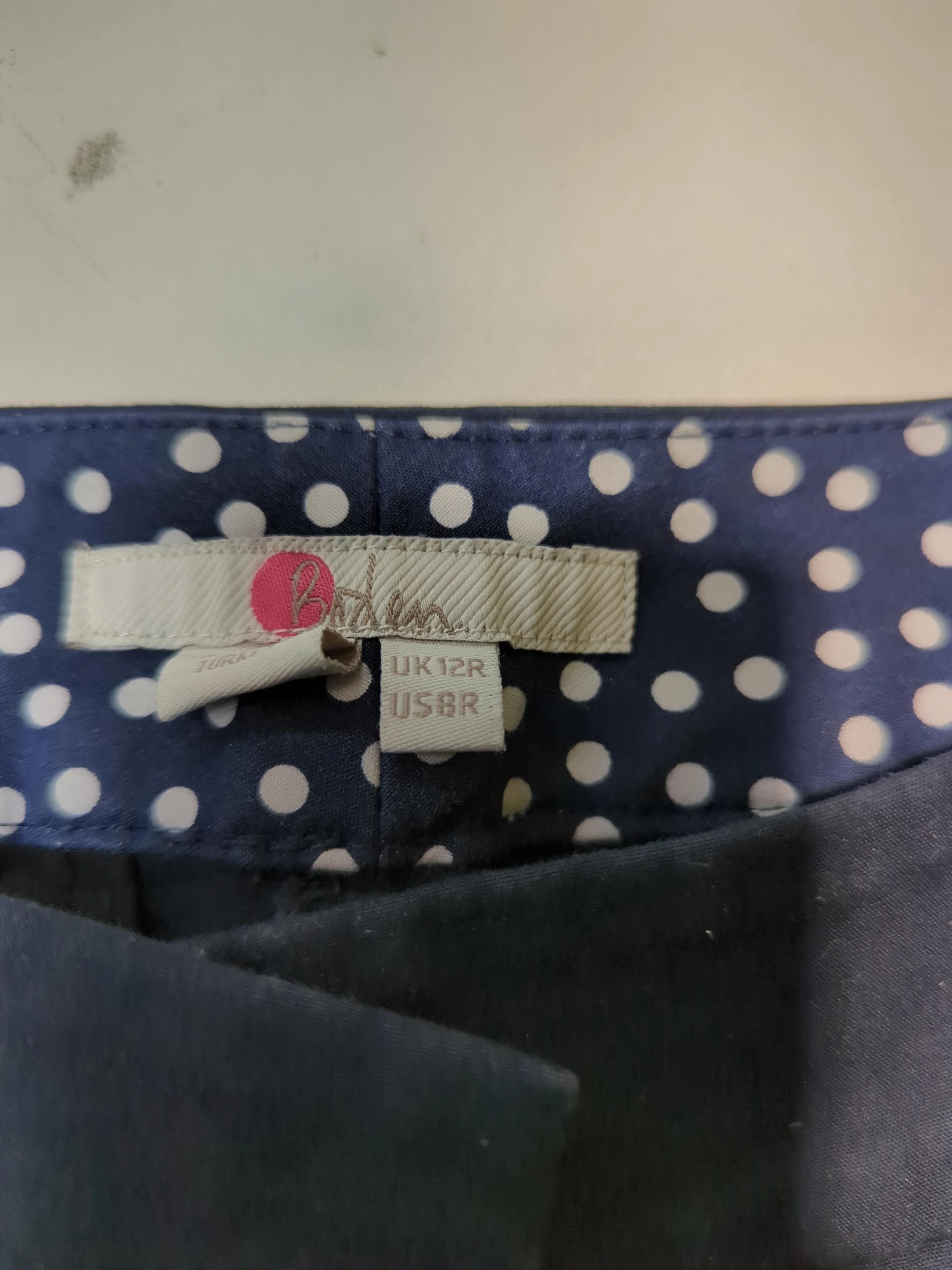 Boden Women's Trousers UK 12 Blue Cotton with Elastane Straight Chino - Image 5