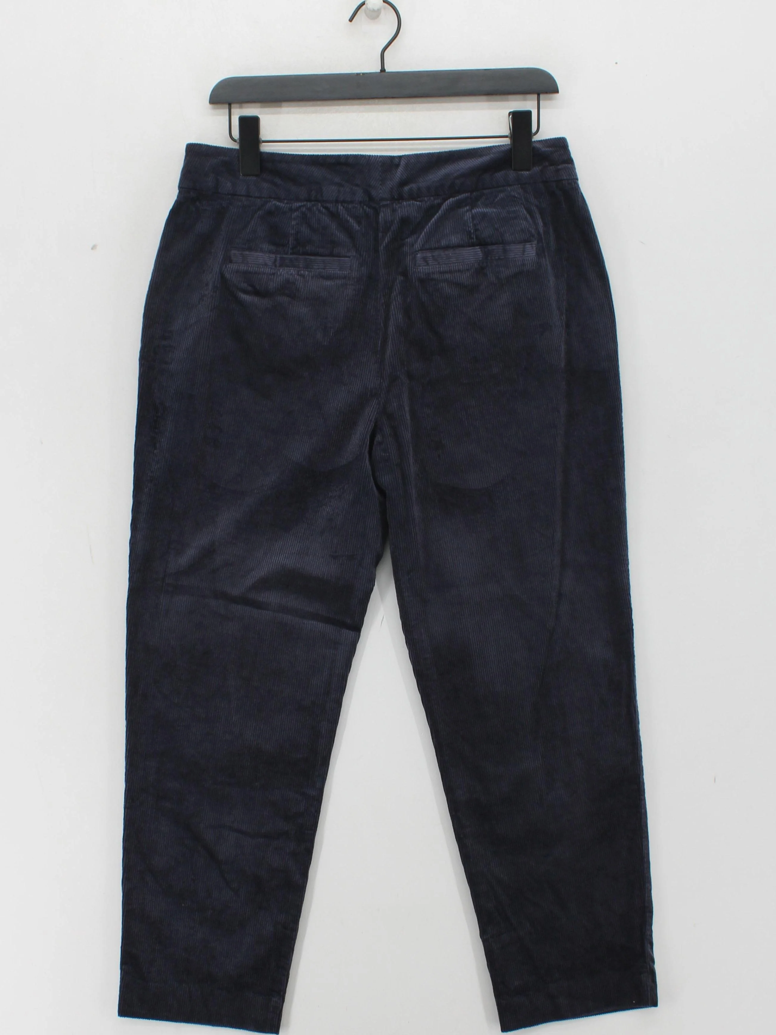 Boden Women's Trousers UK 12 Blue Cotton with Viscose, Elastane Straight Cropped - Image 2