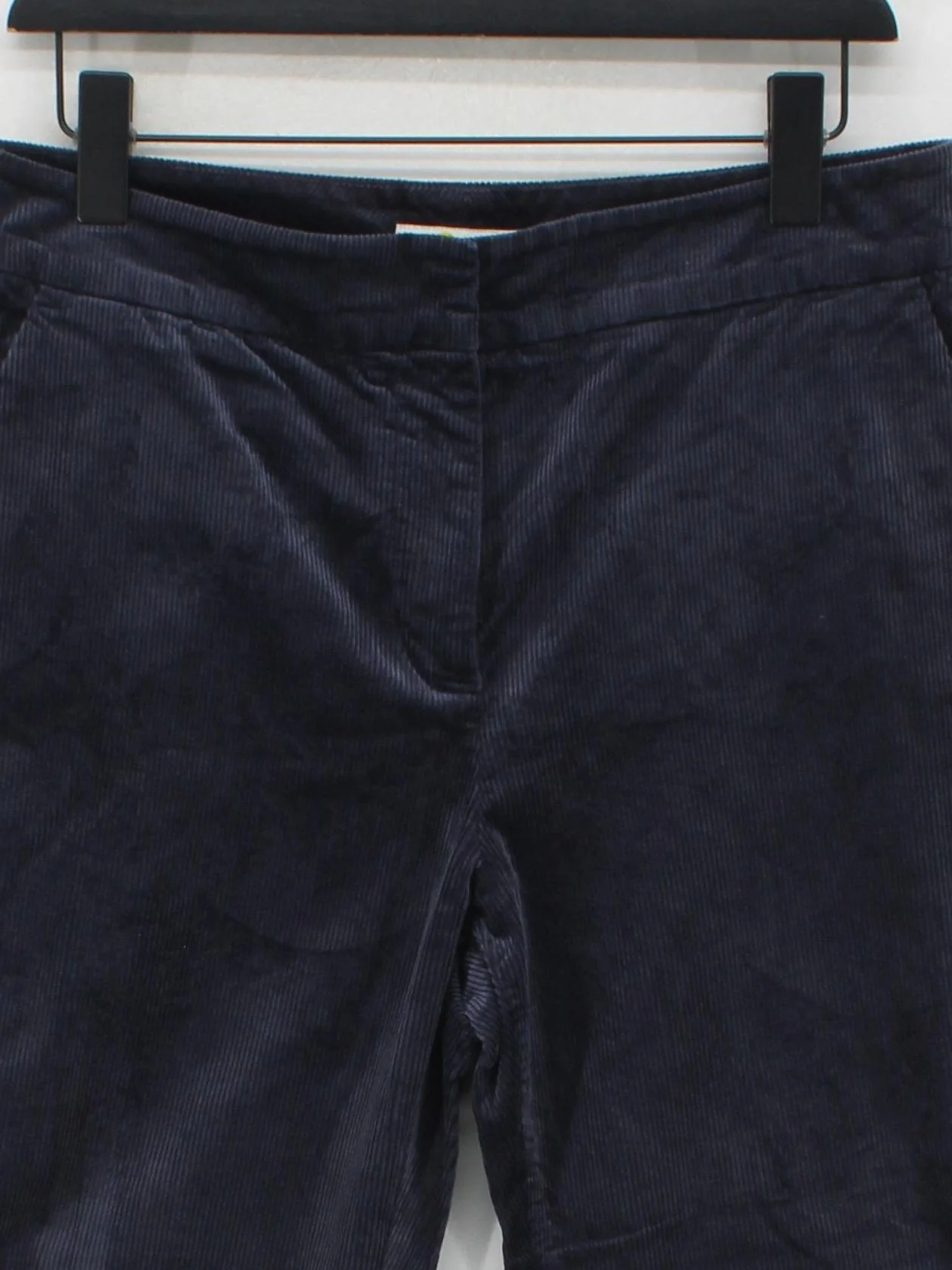Boden Women's Trousers UK 12 Blue Cotton with Viscose, Elastane Straight Cropped - Image 3