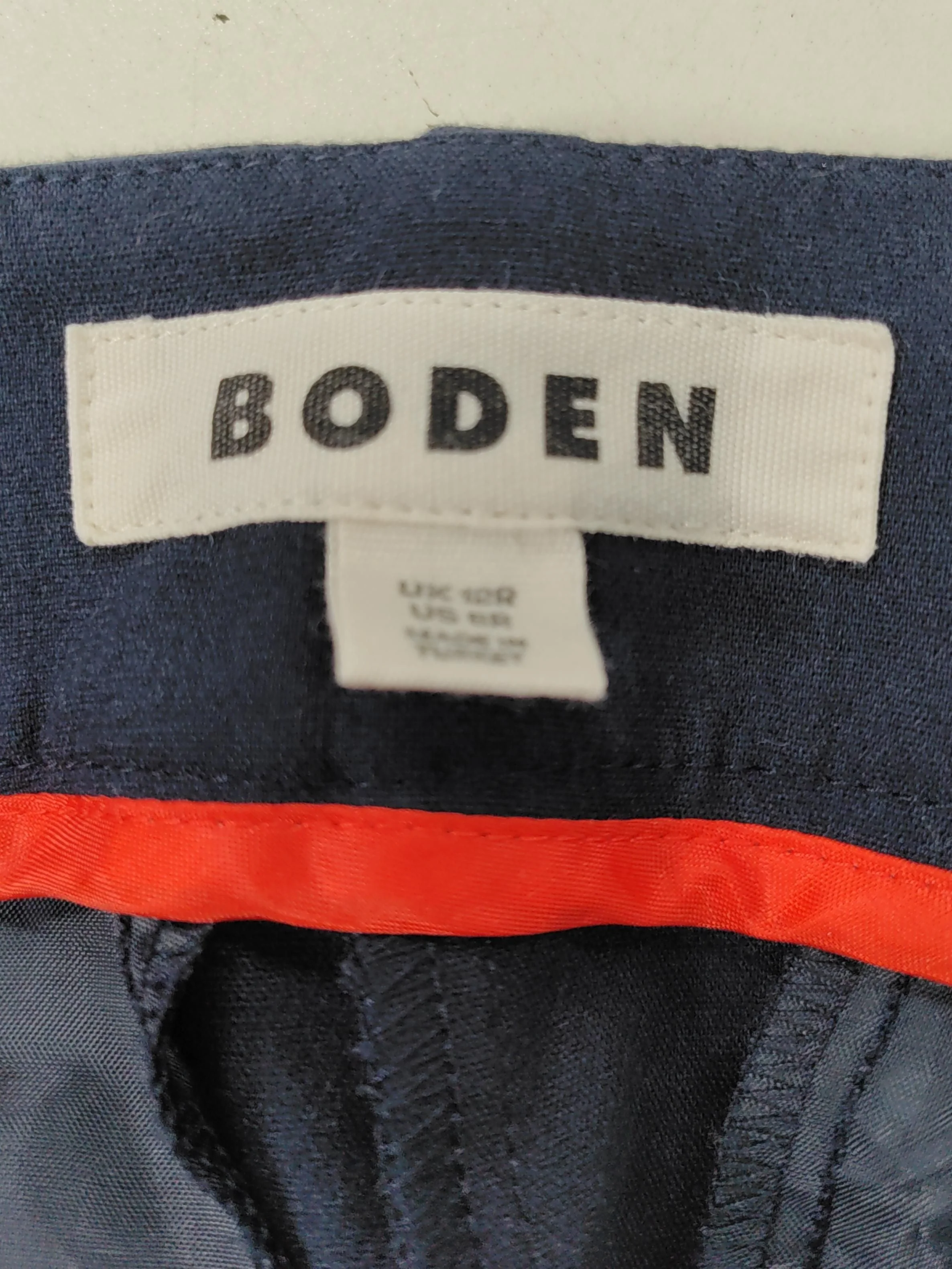 Boden Women's Trousers UK 12 Blue Polyester with Viscose, Elastane Chino - Image 5