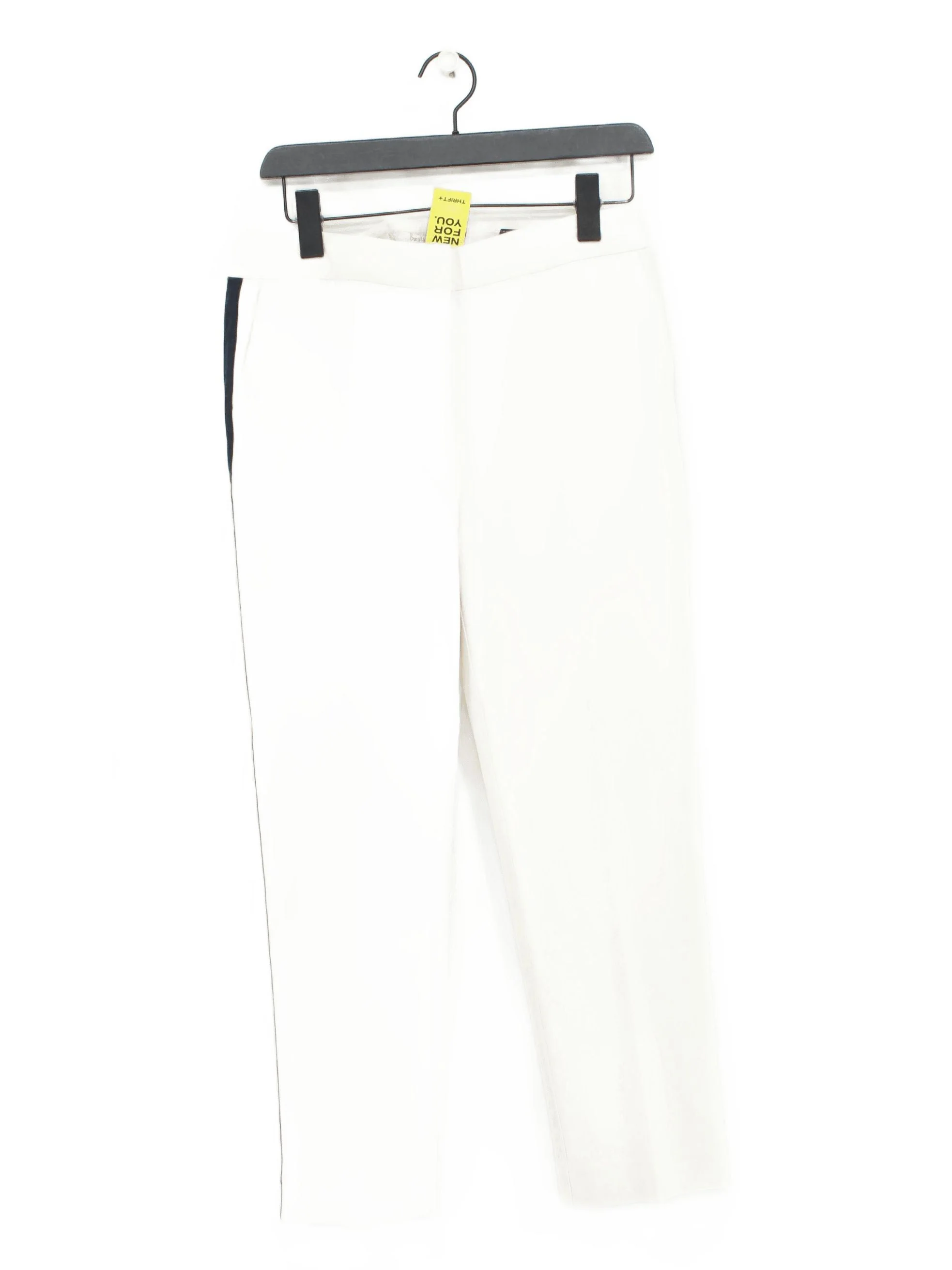 Boden Women's Trousers UK 12 Cream Cotton with Elastane Straight Chino