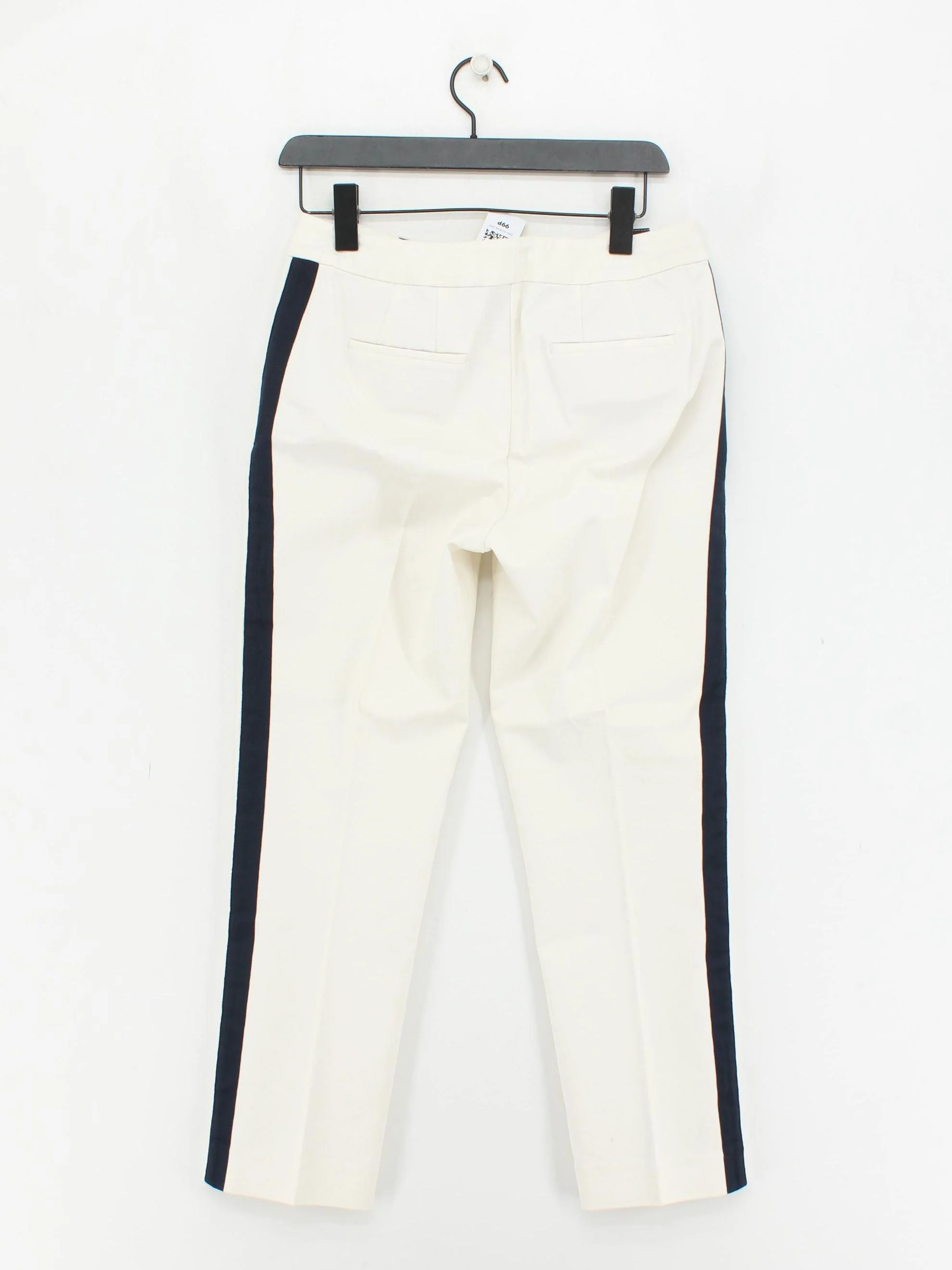 Boden Women's Trousers UK 12 Cream Cotton with Elastane Straight Chino - Image 2