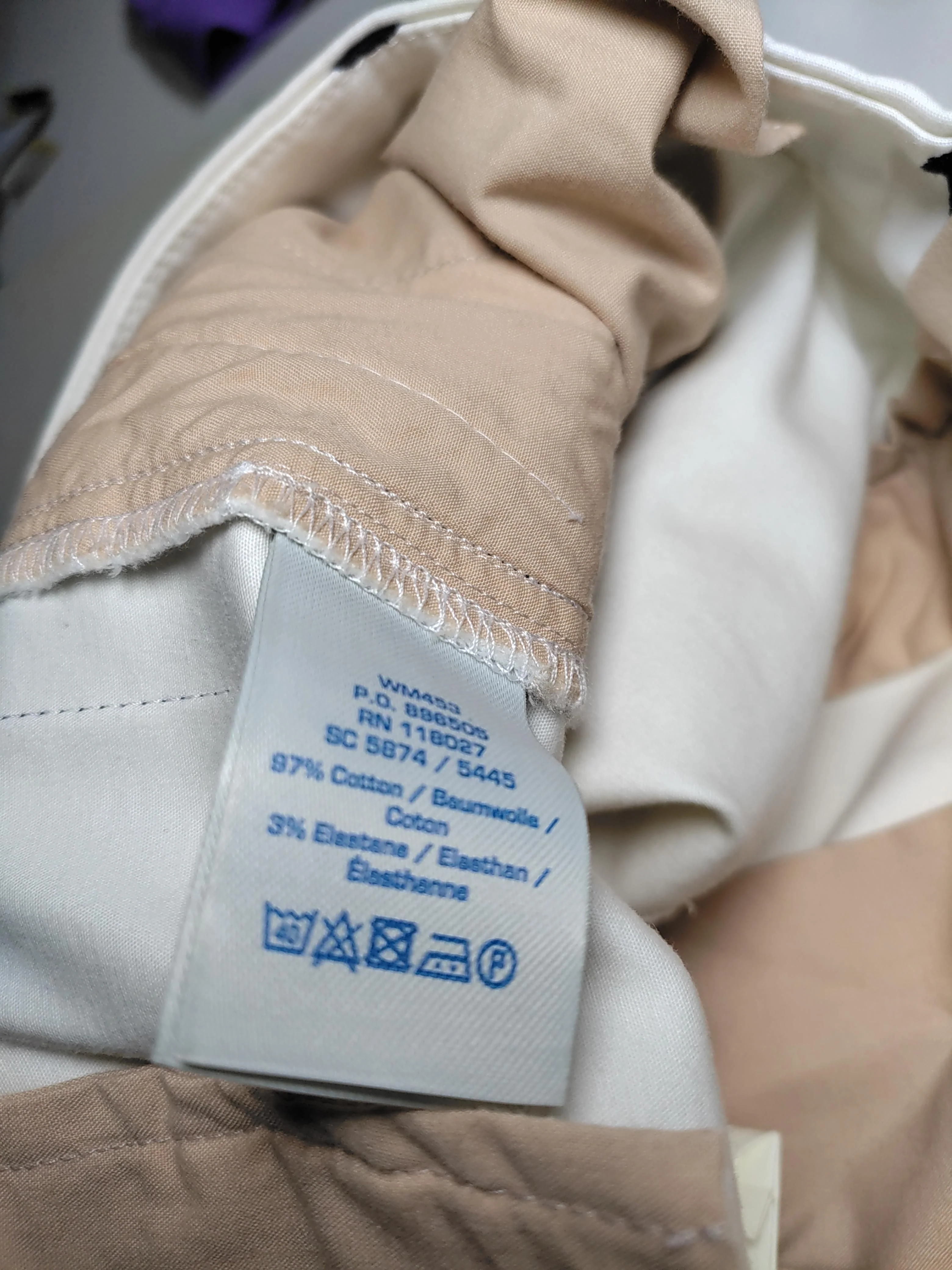 Boden Women's Trousers UK 12 Cream Cotton with Elastane Straight Chino - Image 6
