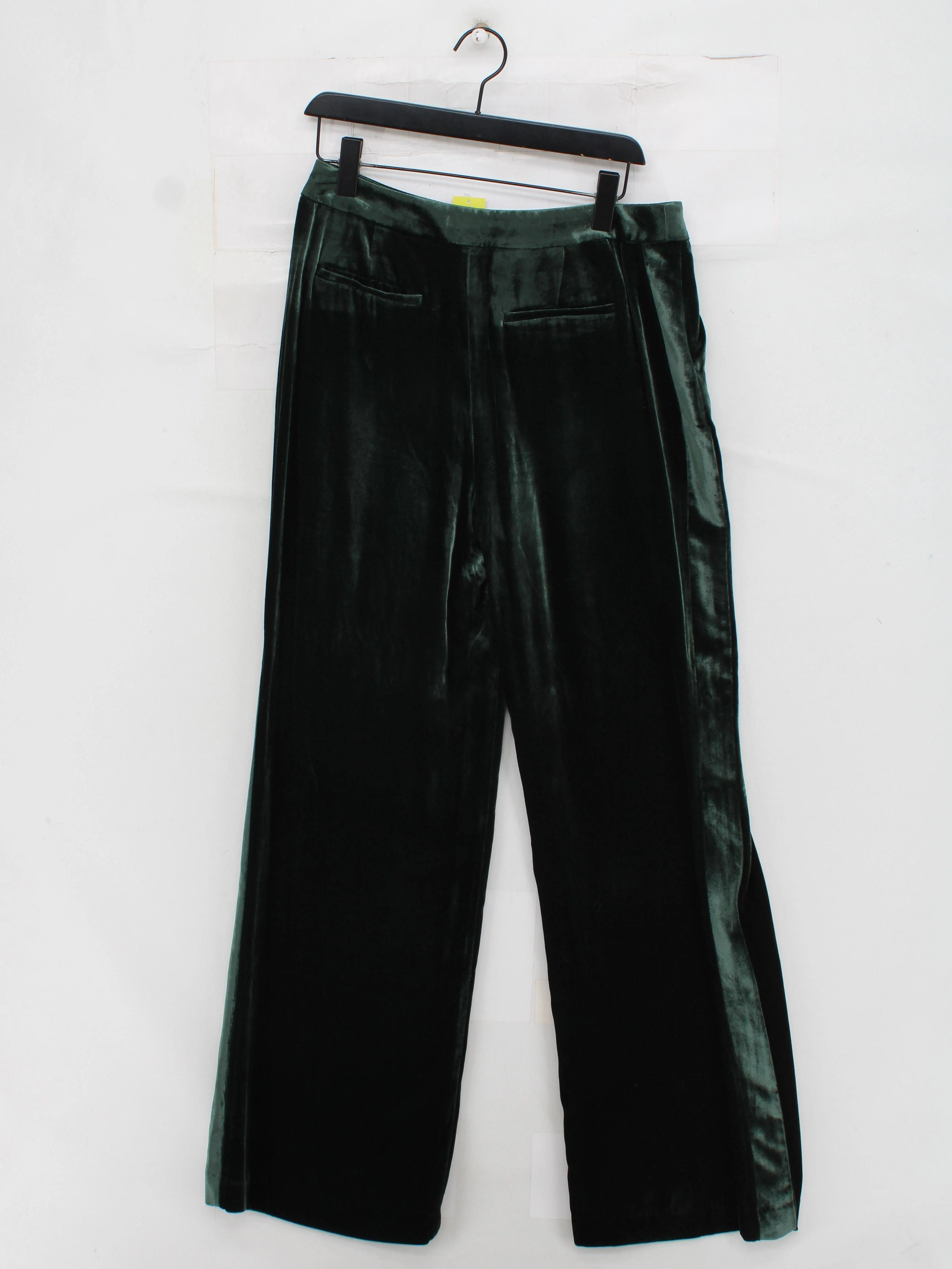 Boden Women's Trousers UK 12 Green Viscose with Silk Wide-Leg Chino - Image 2