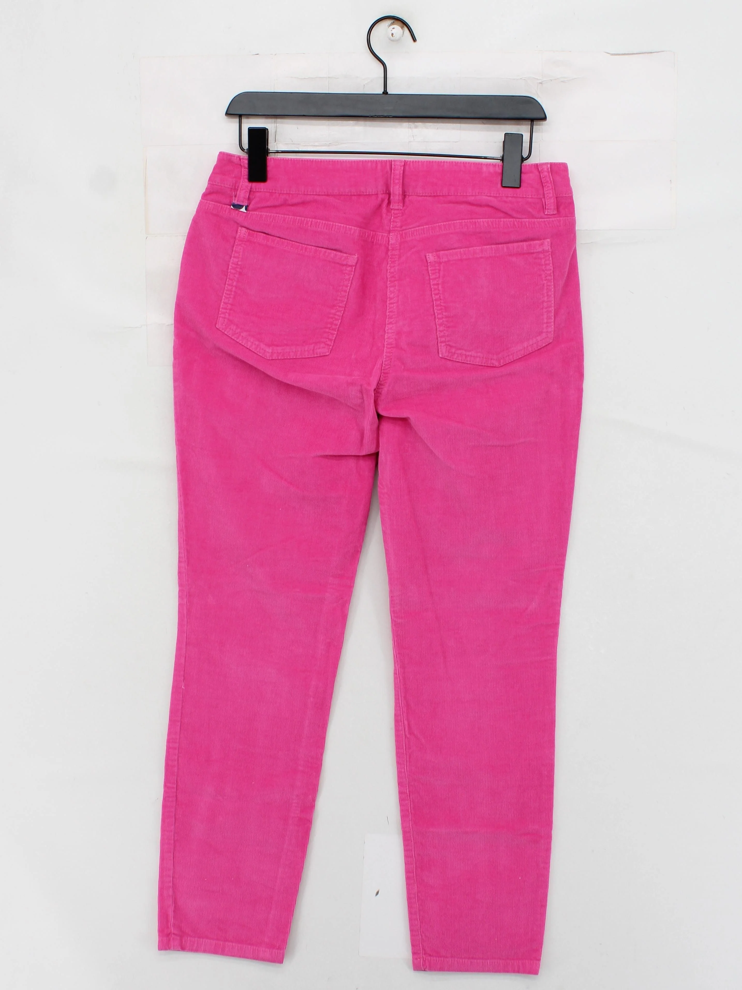 Boden Women's Trousers UK 12 Pink Cotton with Elastane Straight Chino - Image 2