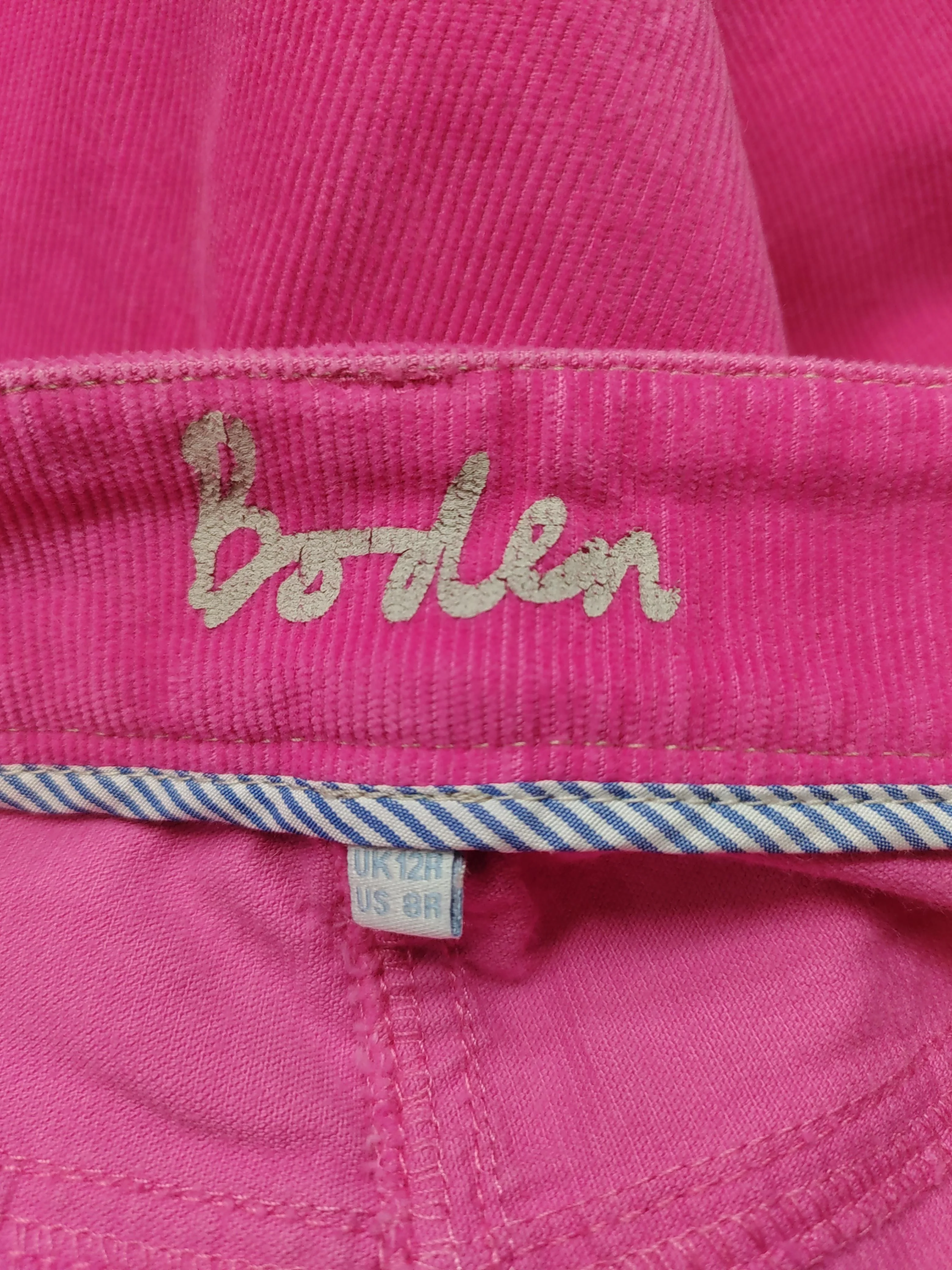 Boden Women's Trousers UK 12 Pink Cotton with Elastane Straight Chino - Image 5