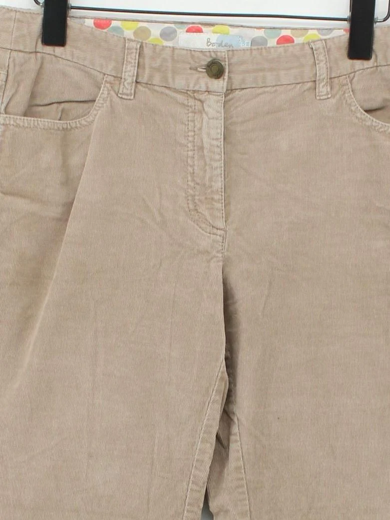 Boden Women's Trousers UK 12 Tan Cotton with Elastane Straight Chino - Image 3