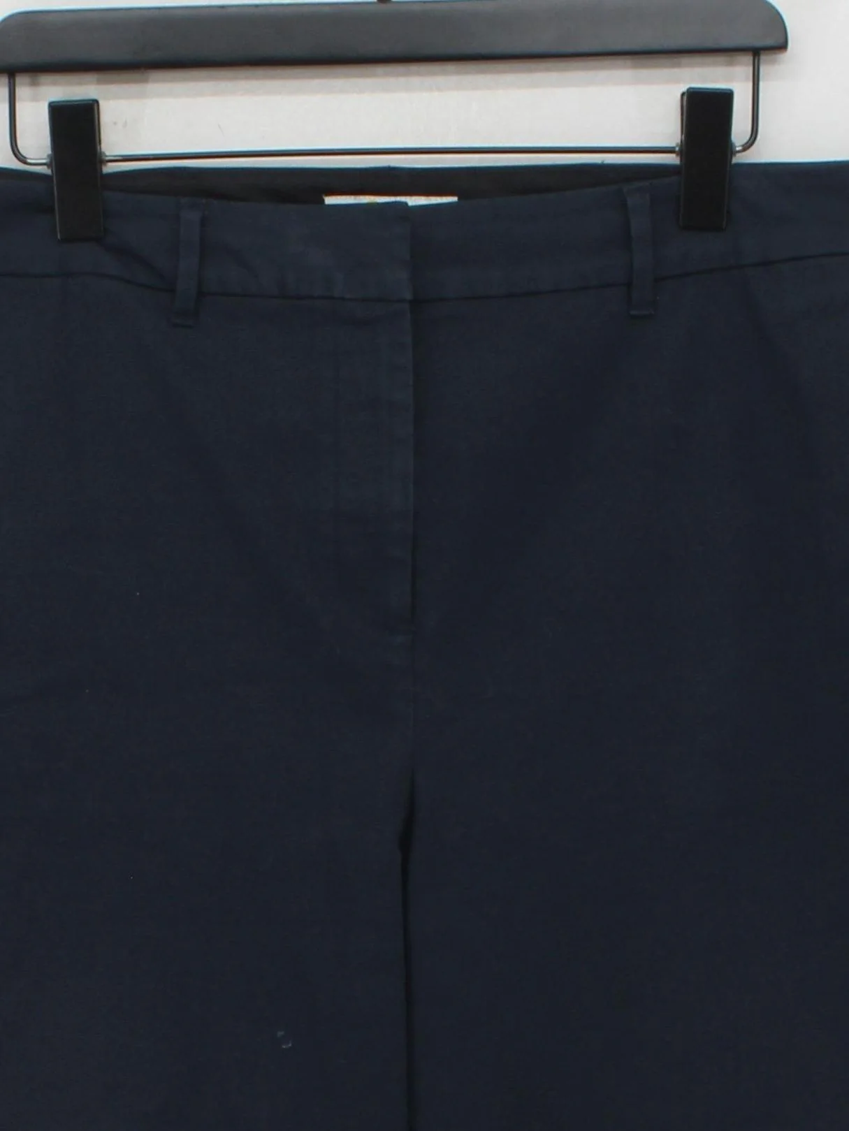 Boden Women's Trousers UK 14 Blue Cotton with Elastane Wide-Leg Cropped - Image 3