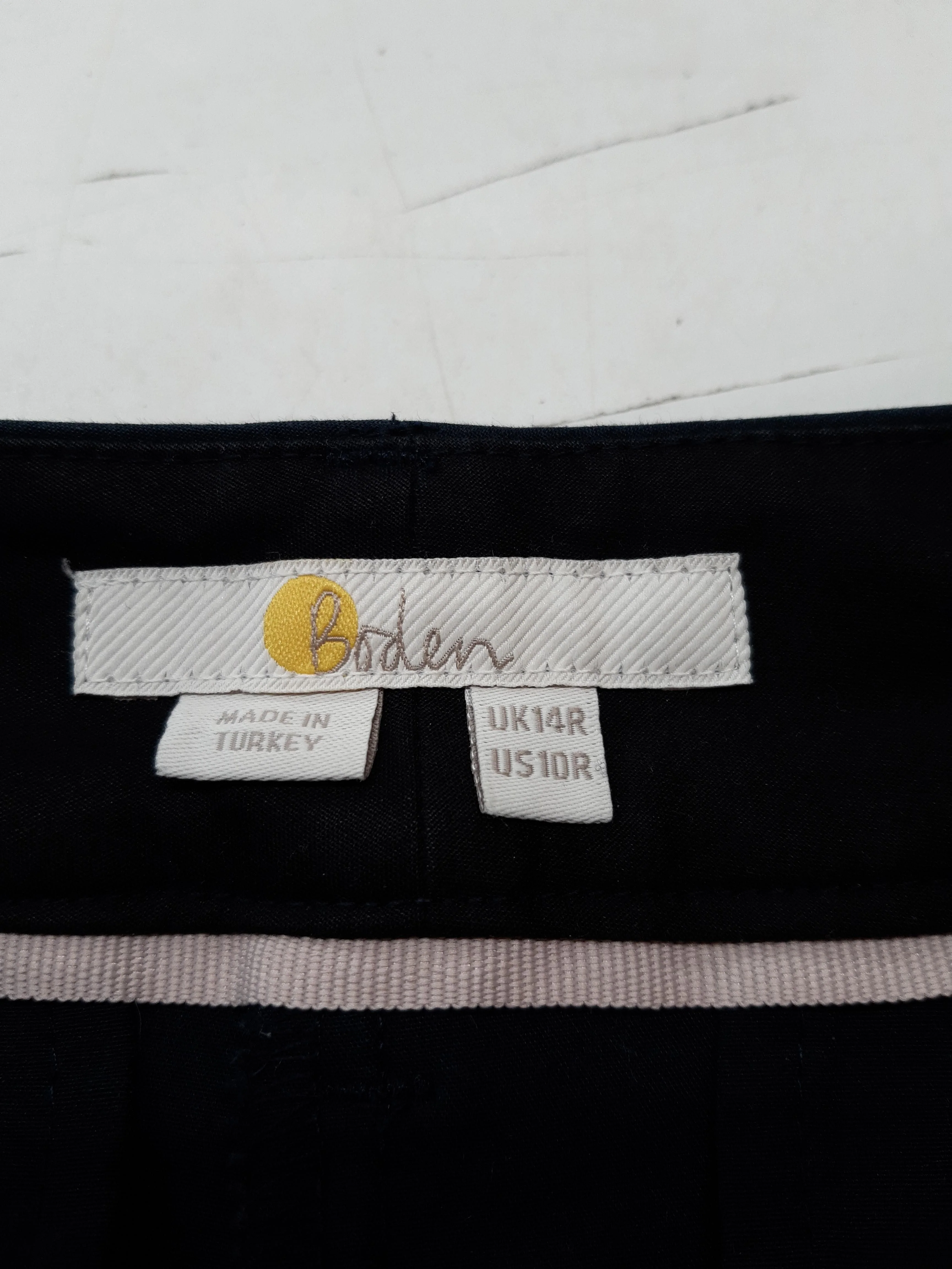 Boden Women's Trousers UK 14 Blue Cotton with Elastane Wide-Leg Cropped - Image 6