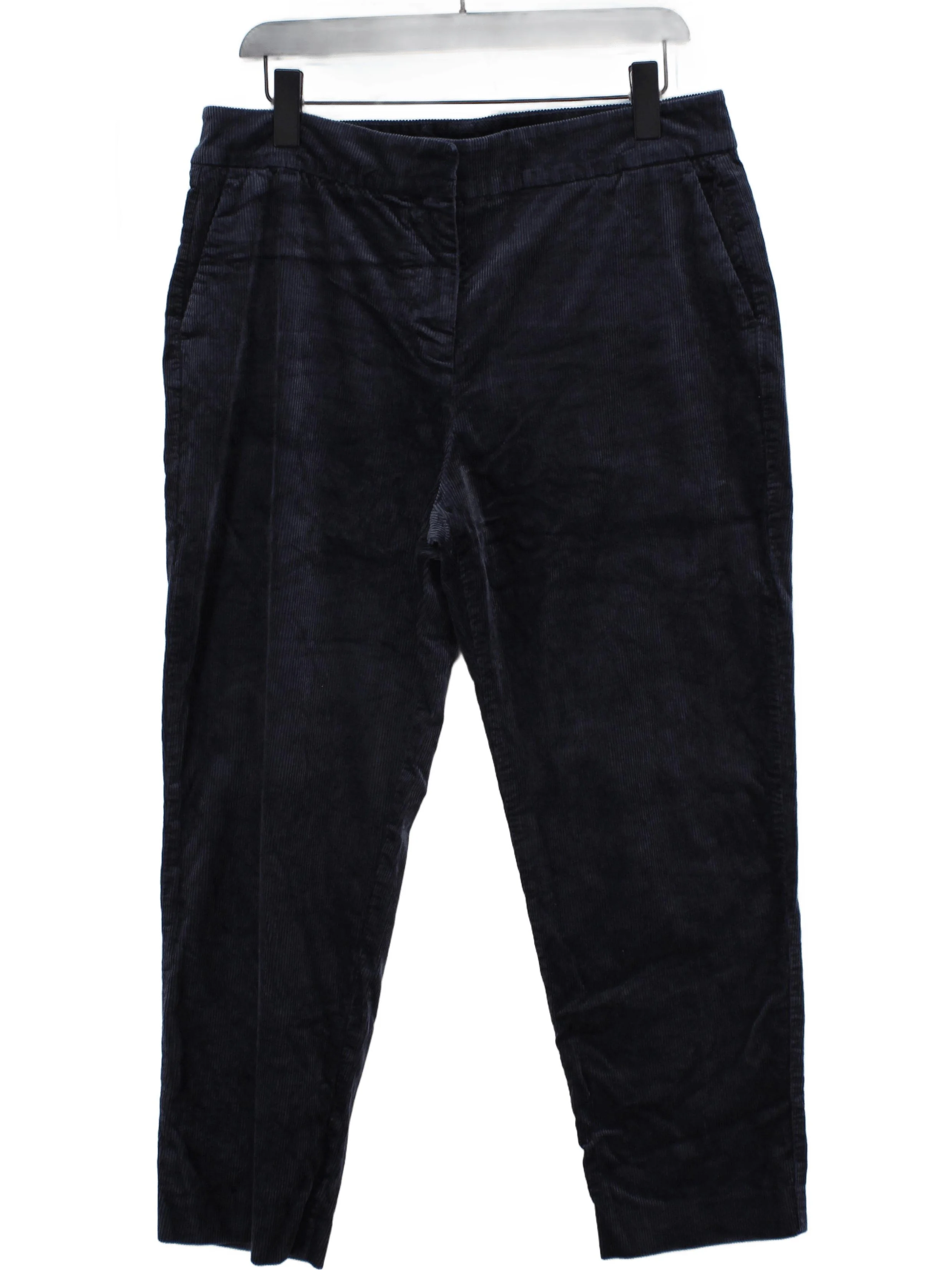Boden Women's Trousers UK 14 Blue Cotton with Viscose, Elastane Straight Chino
