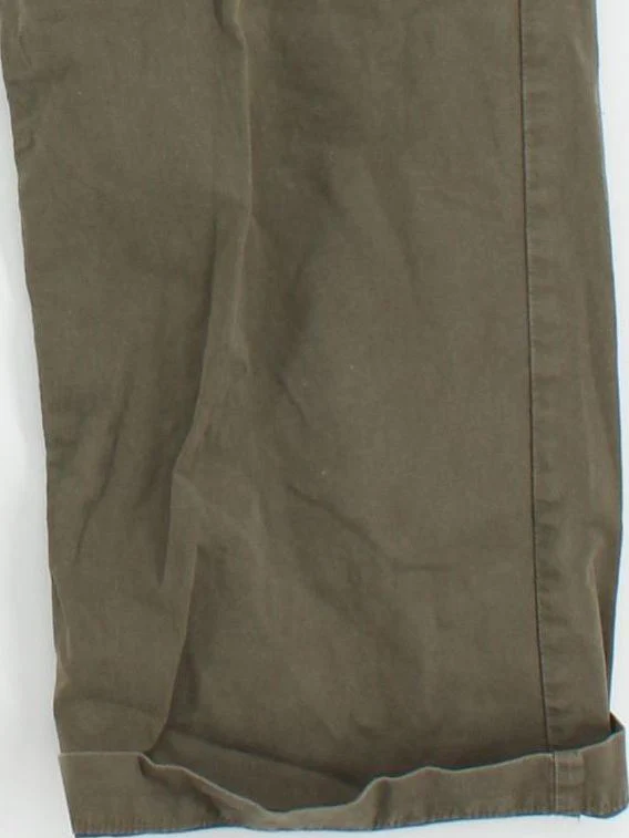 Boden Women's Trousers UK 14 Brown Cotton with Elastane Straight Cropped - Image 4