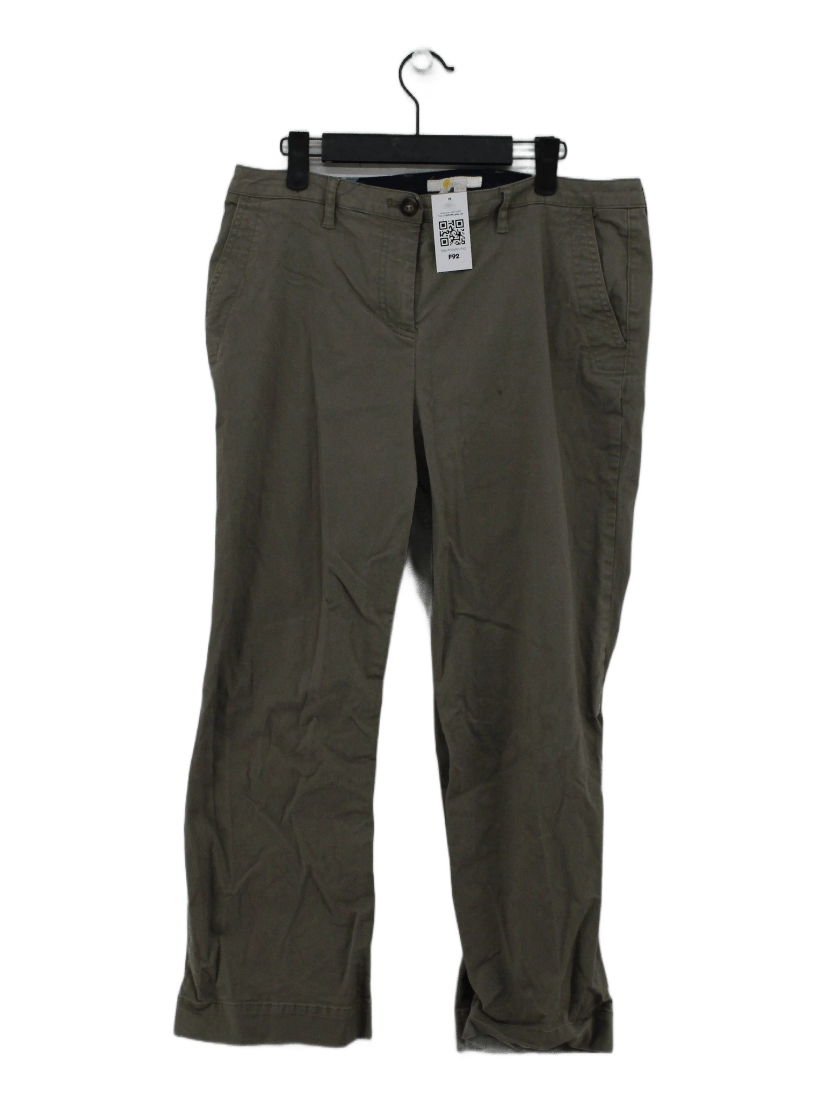 Boden Women's Trousers UK 14 Green 100% Other Straight Cropped
