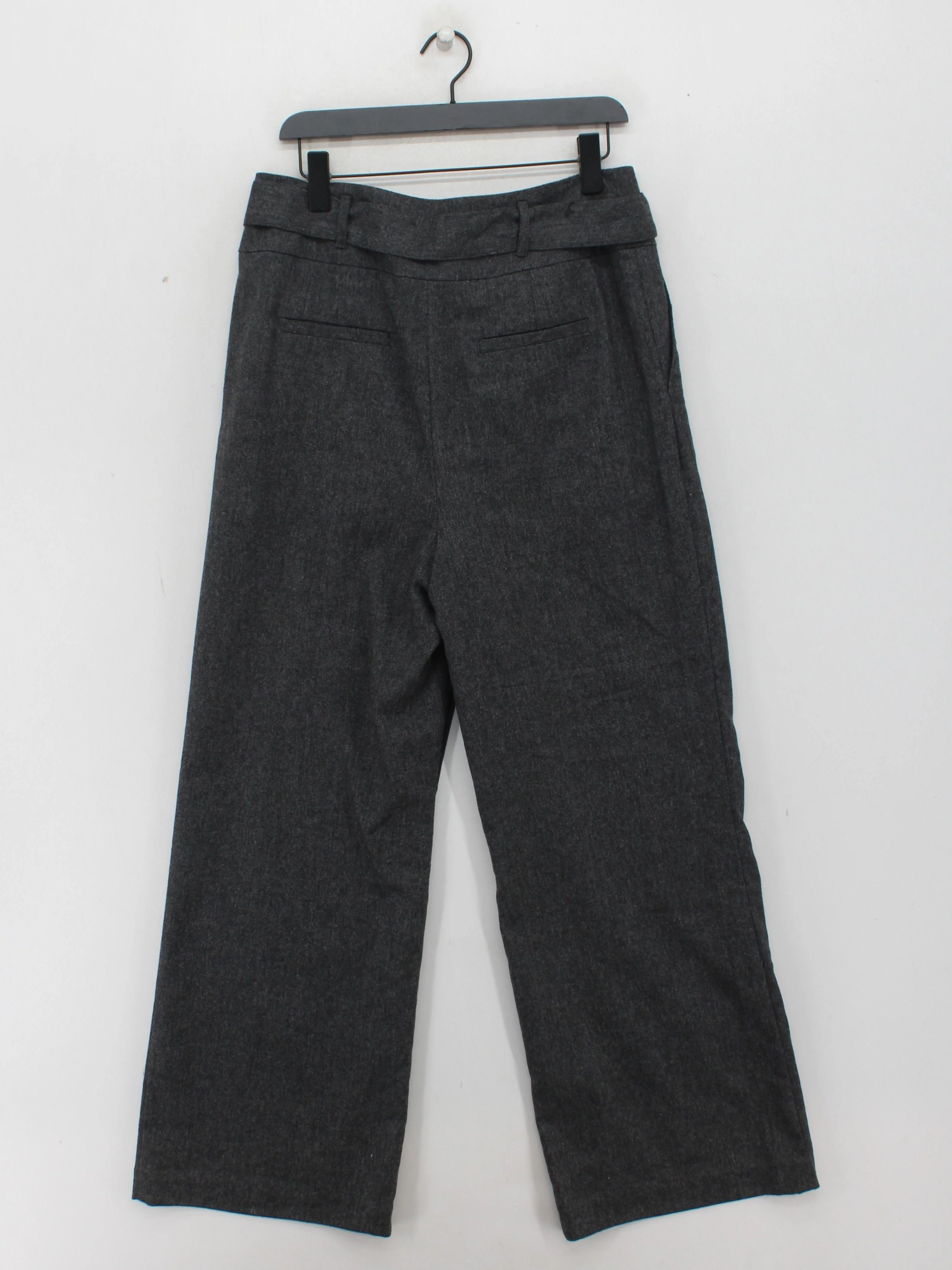 Boden Women's Trousers UK 14 Grey Wool with Polyester, Viscose, Elastane Cropped - Image 2