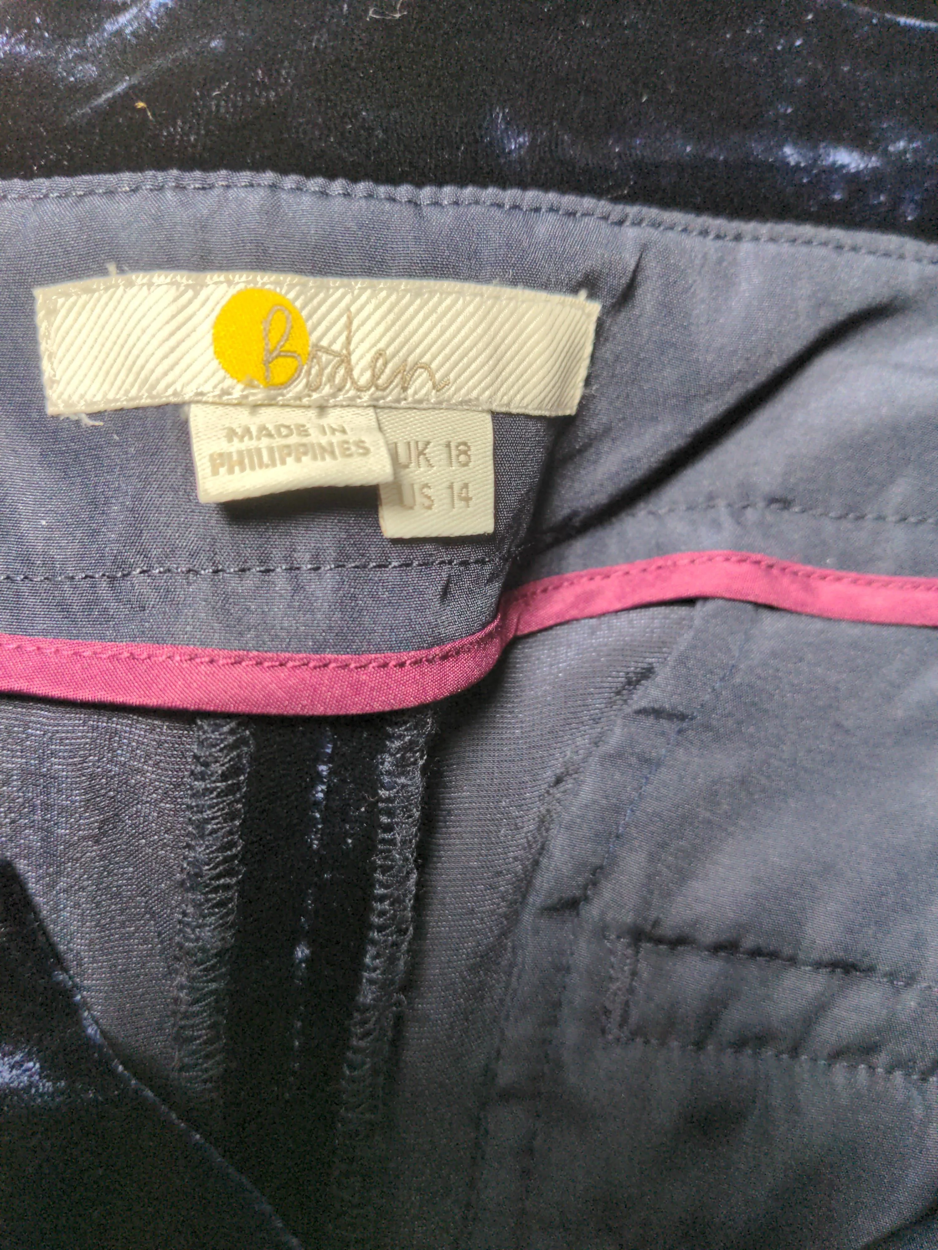 Boden Women's Trousers UK 18 Blue Viscose with Silk Wide-Leg Cropped - Image 5
