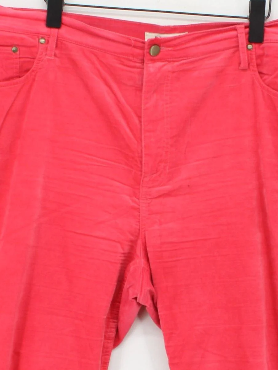 Boden Women's Trousers UK 20 Red Cotton with Elastane Straight Cropped - Image 3