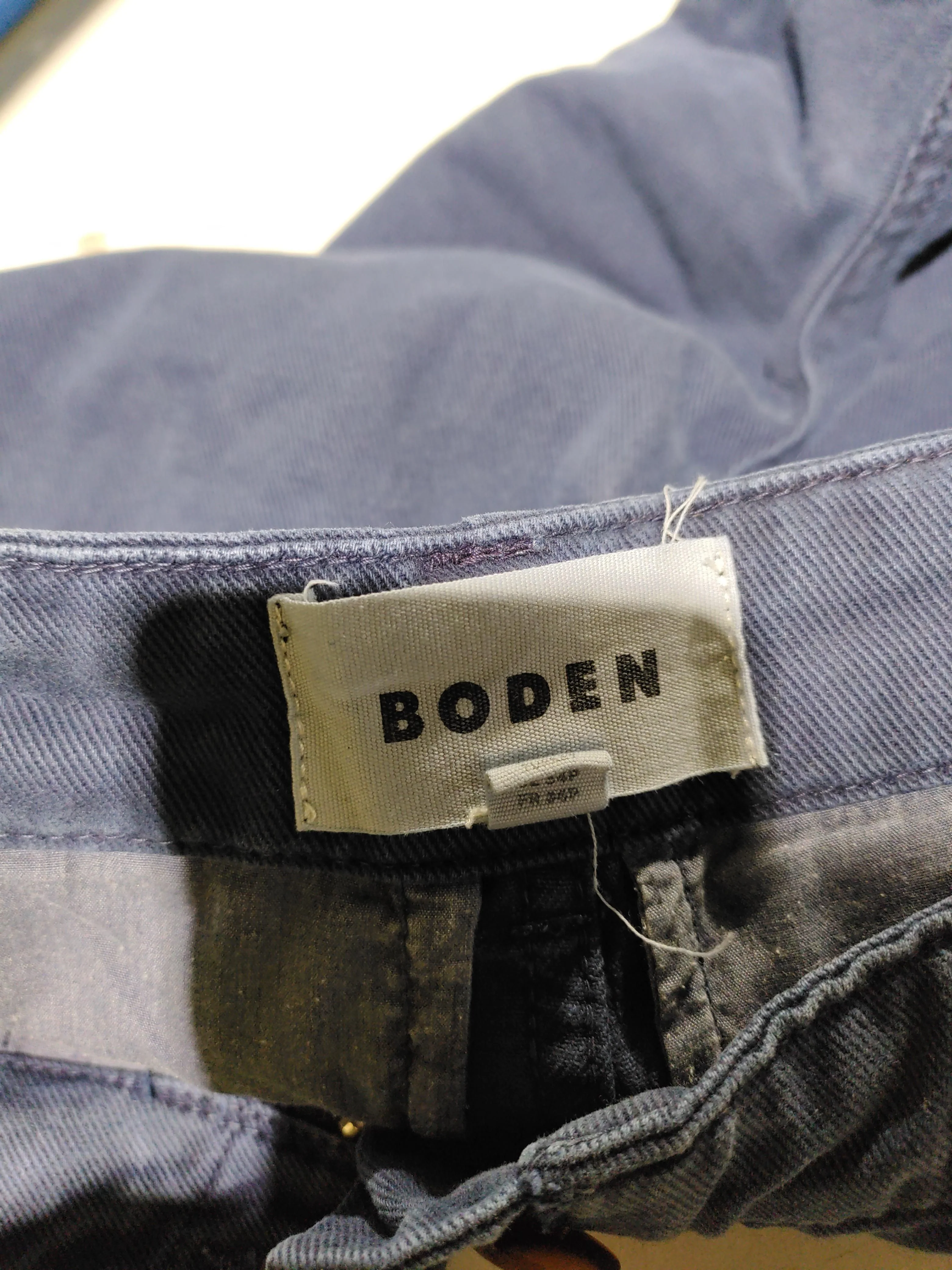 Boden Women's Trousers UK 8 Blue 100% Cotton Tapered Chino - Image 5