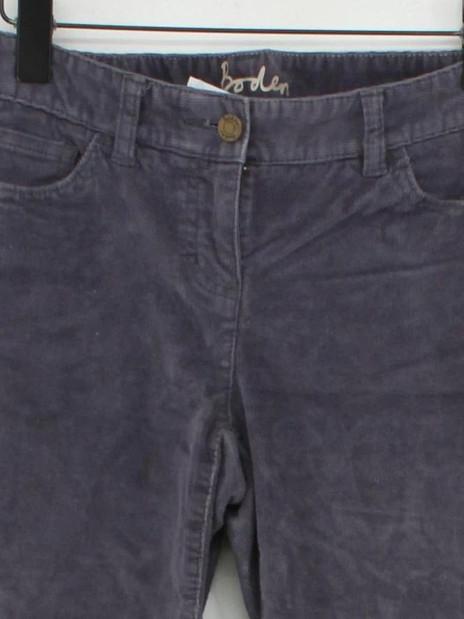 Boden Women's Trousers UK 8 Grey Cotton with Elastane Straight Chino - Image 3