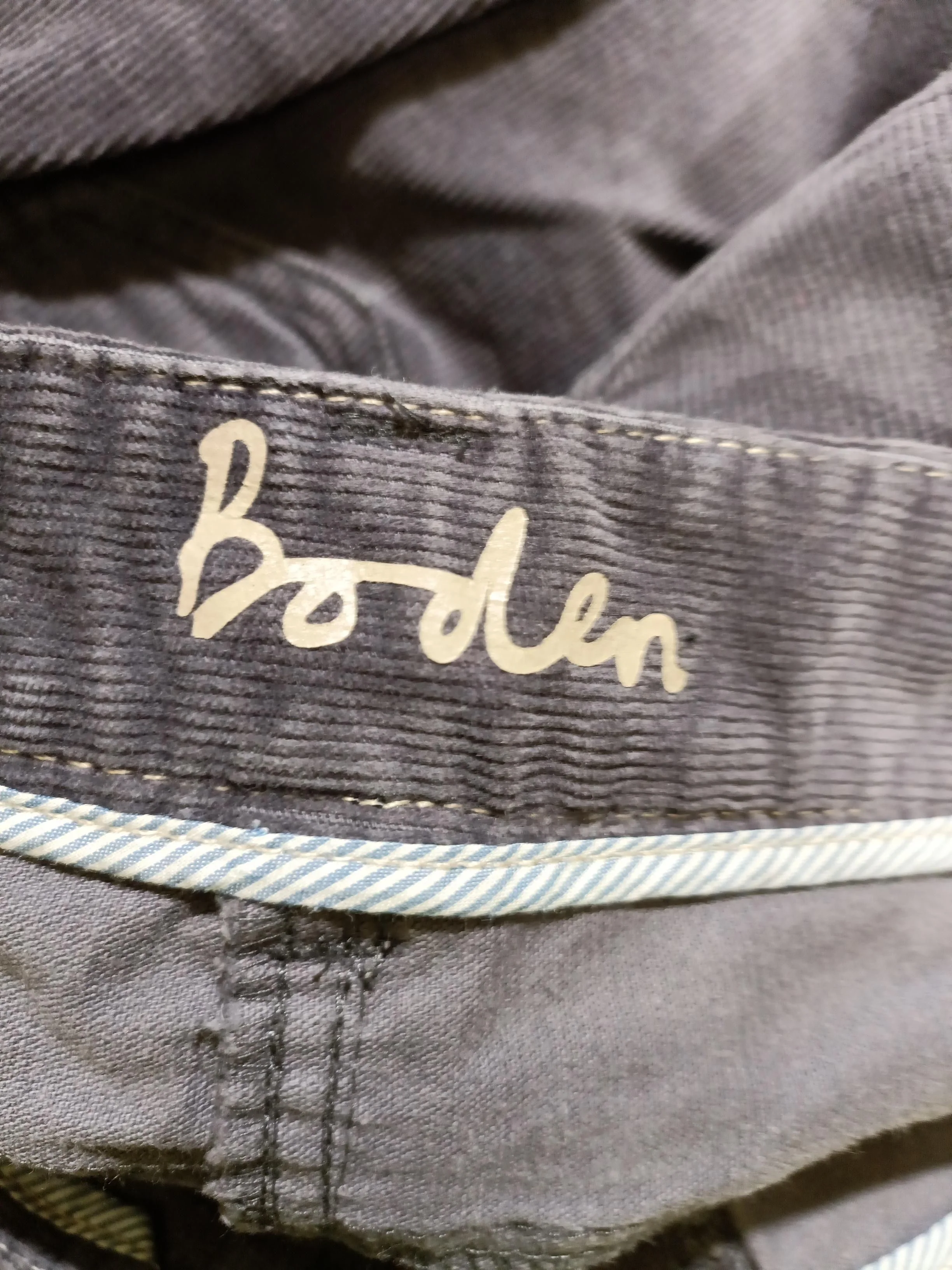 Boden Women's Trousers UK 8 Grey Cotton with Elastane Straight Chino - Image 5