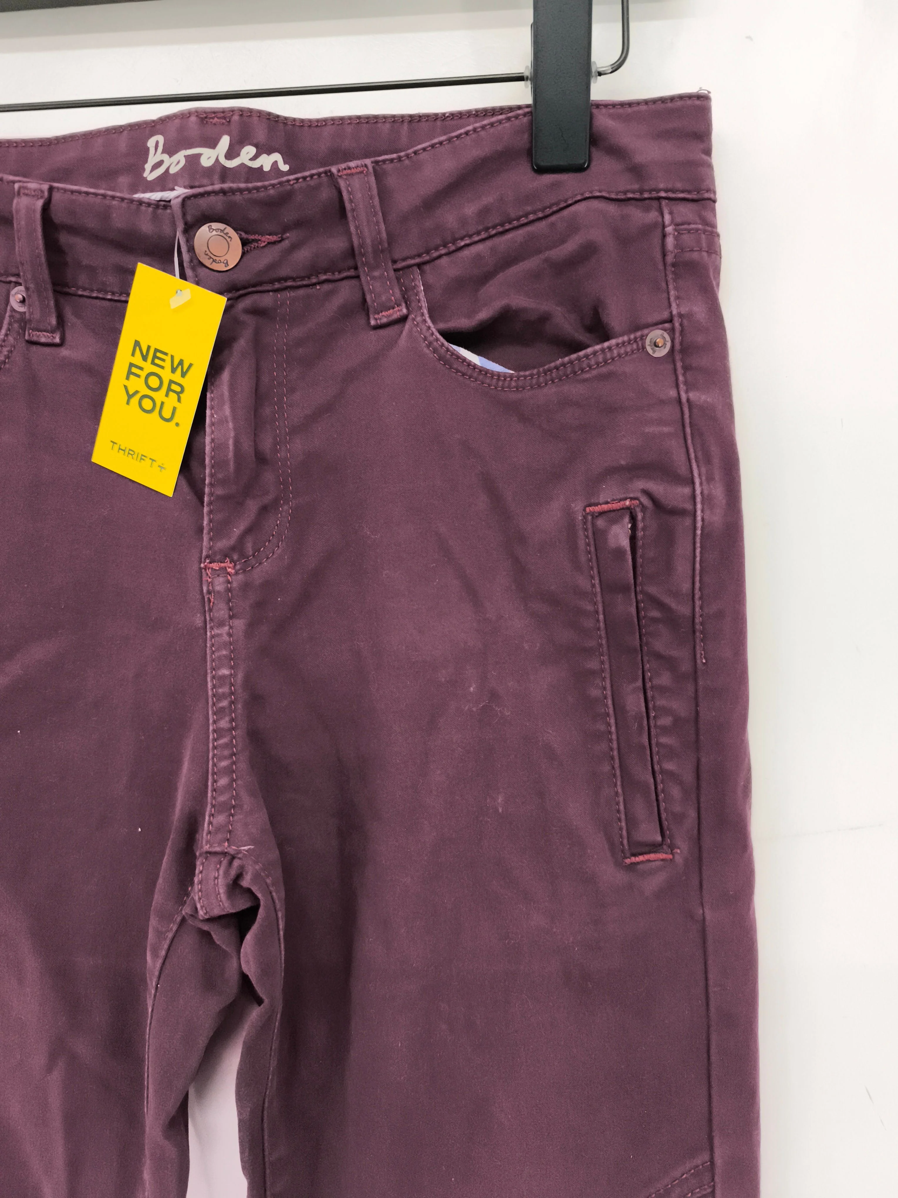 Boden Women's Trousers UK 8 Red Cotton with Elastane Skinny Chino - Image 5