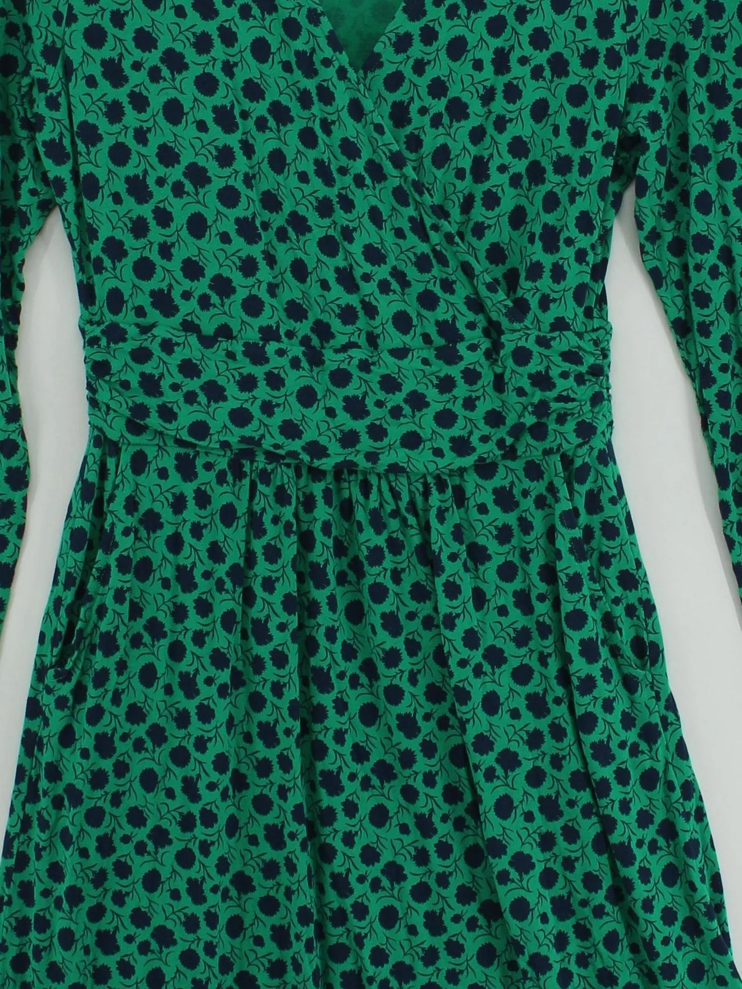 Boden Wrap Midi Dress UK10 in Green - Image 3