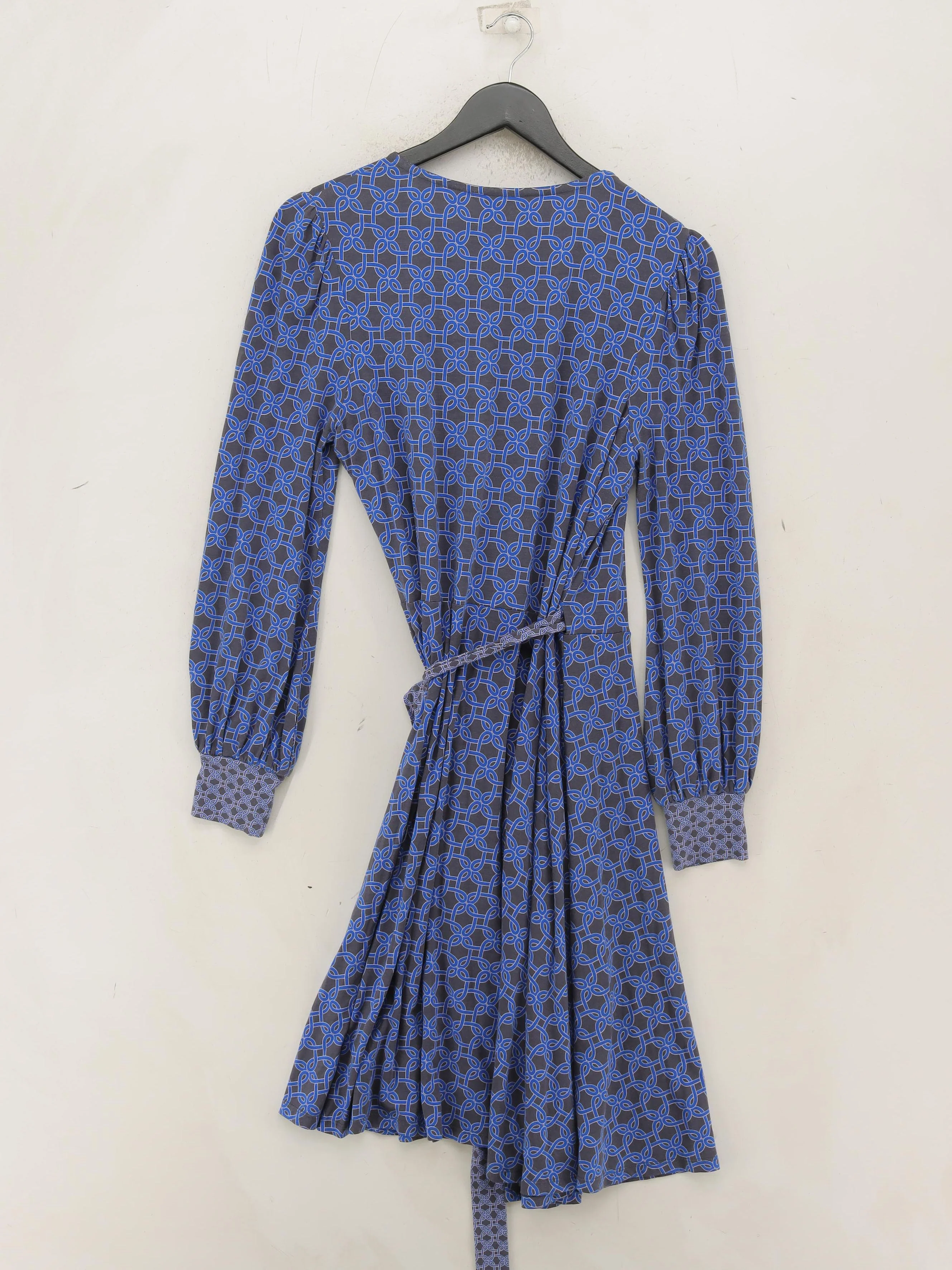 Boden Wrap Mini Dress UK12 in Blue - Image 2