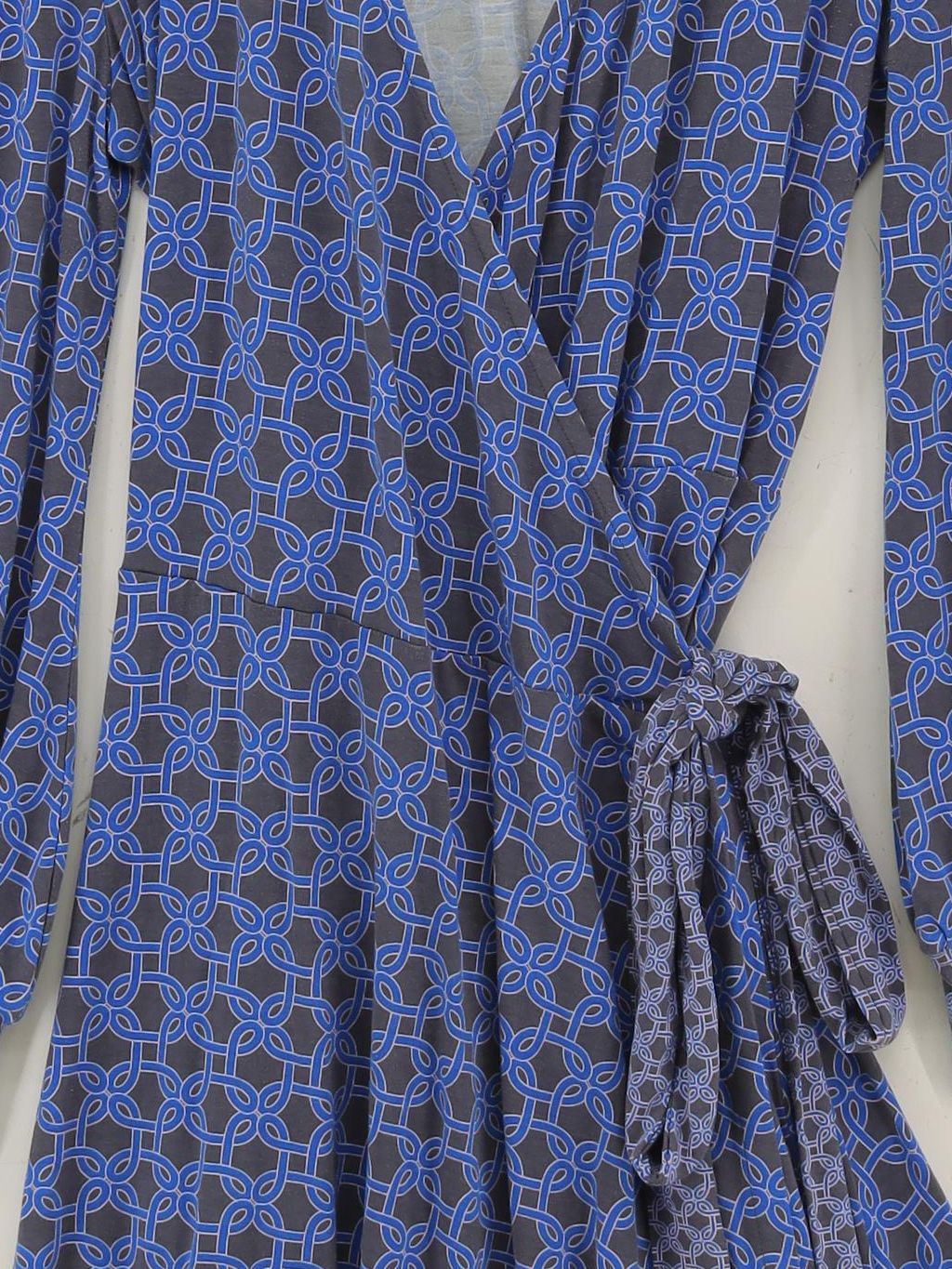 Boden Wrap Mini Dress UK12 in Blue - Image 3