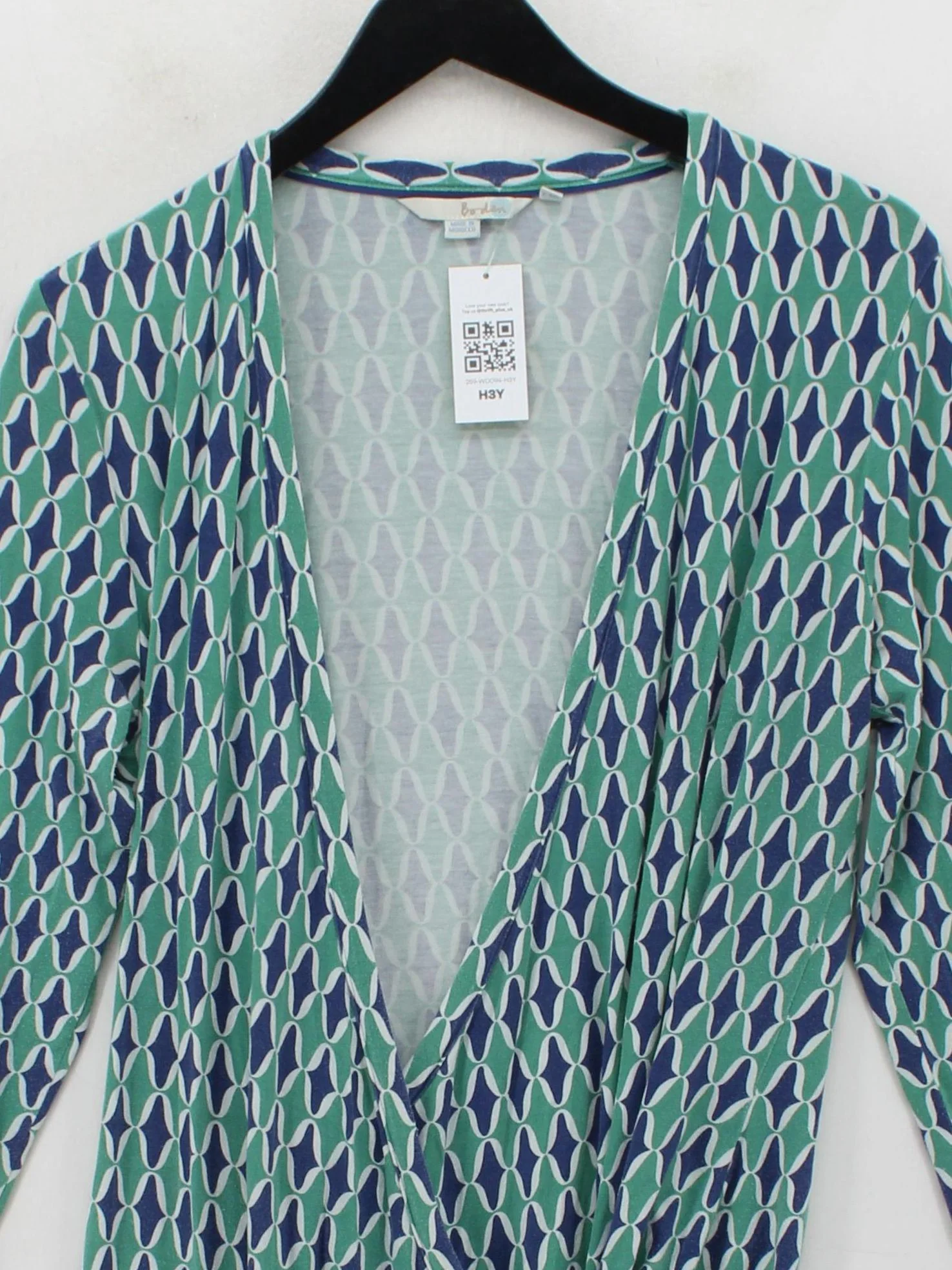 Boden Wrap Mini Dress UK14 in Multi - Image 3