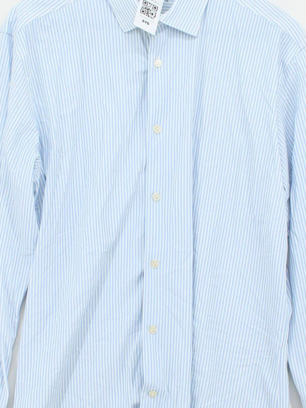 Boggi Men's Shirt L Blue Striped Polyamide with Elastane Basic - Image 3
