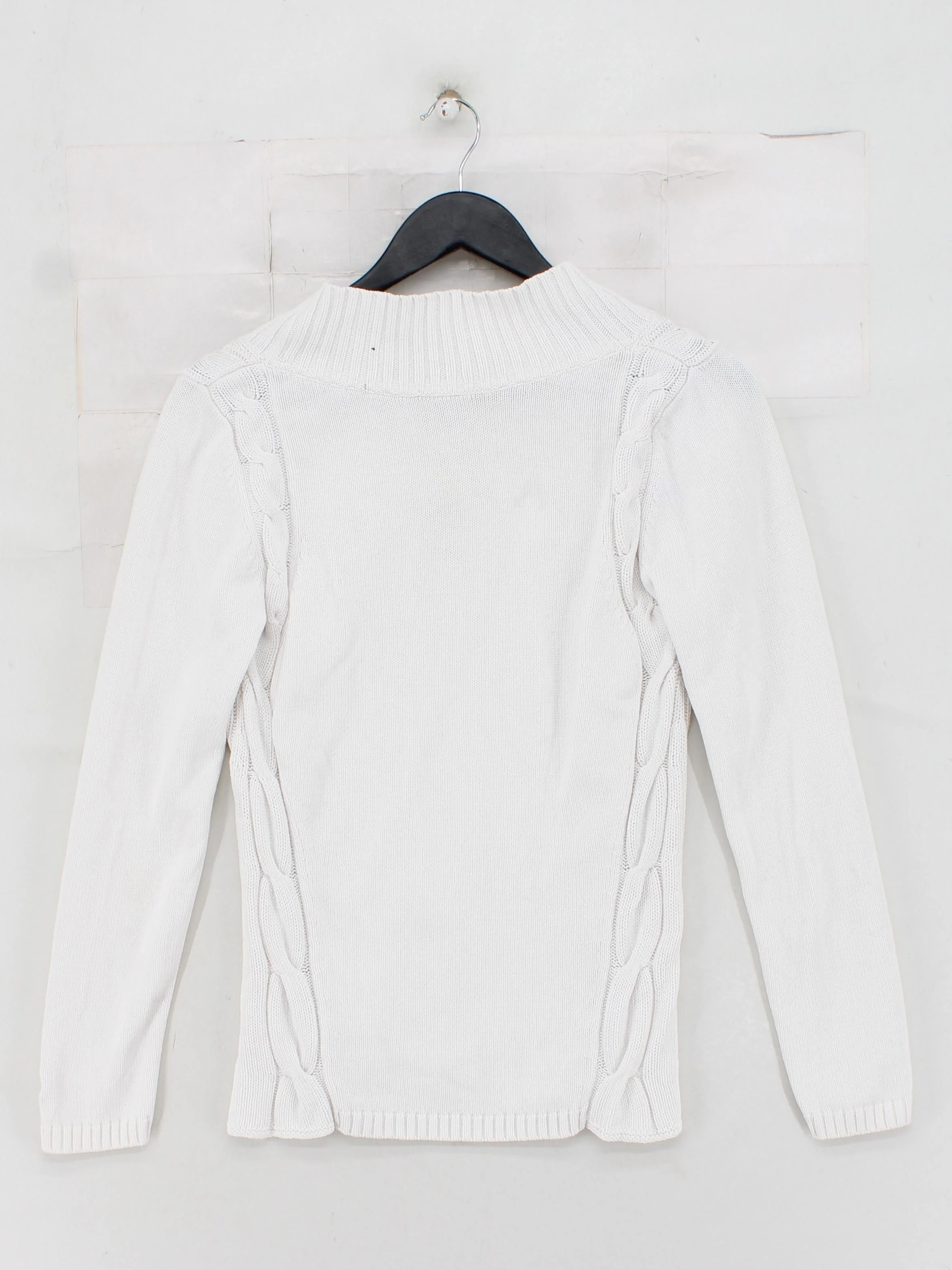 Bogner Women's Jumper S White 100% Other V-Neck Pullover - Image 2