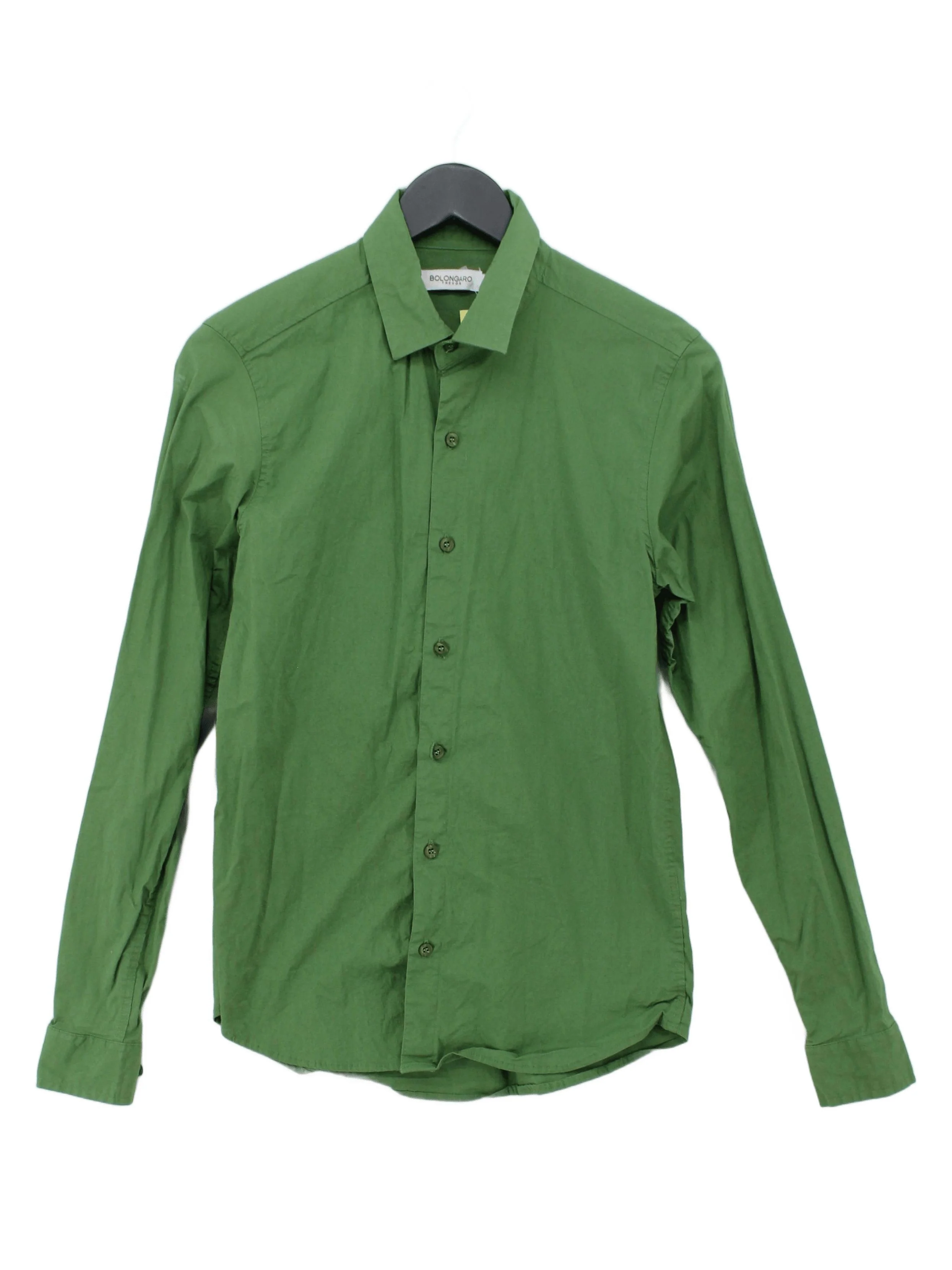 Bolongaro Trevor Men's Shirt XS Green Cotton with Elastane Basic