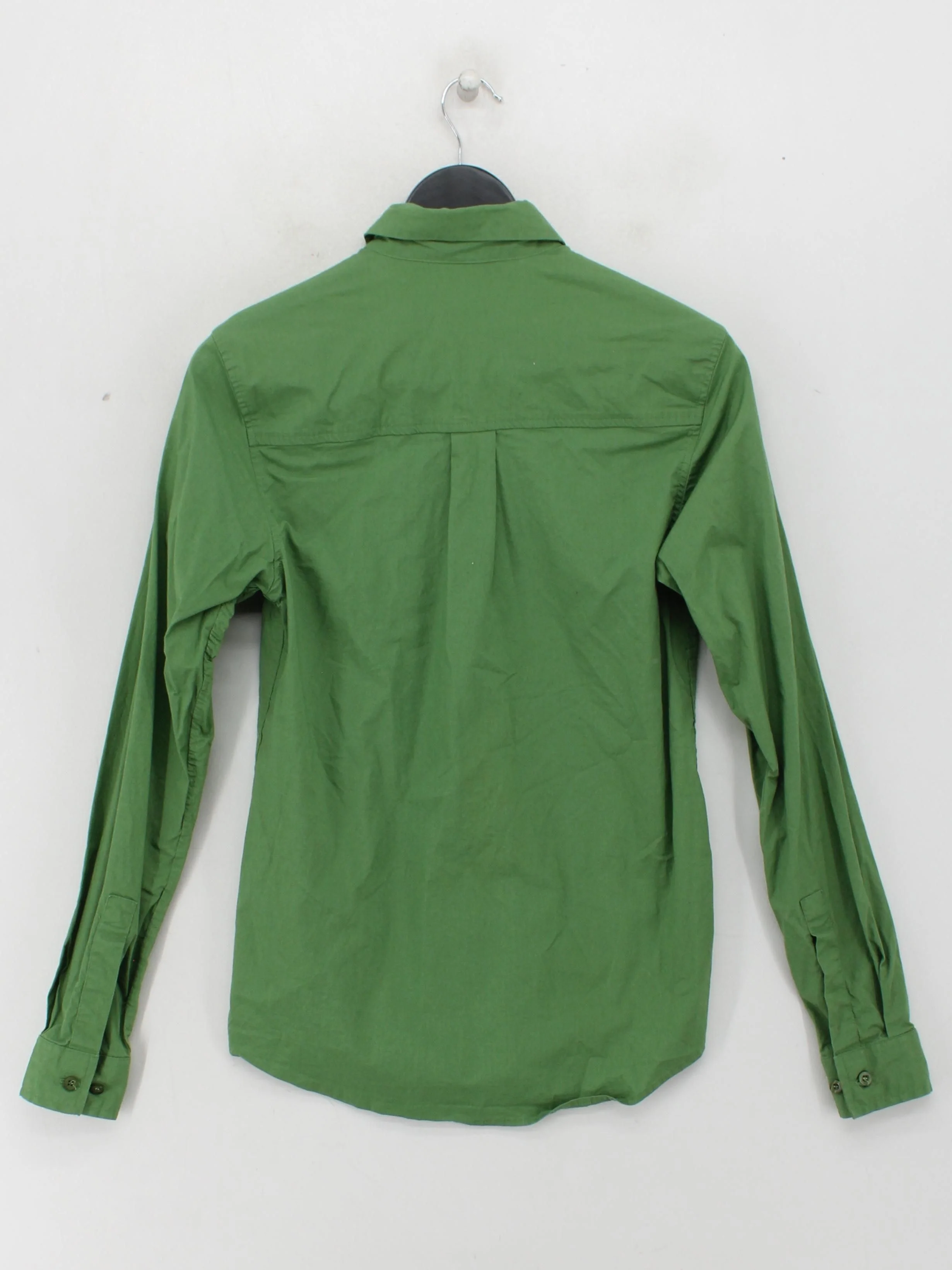 Bolongaro Trevor Men's Shirt XS Green Cotton with Elastane Basic - Image 2