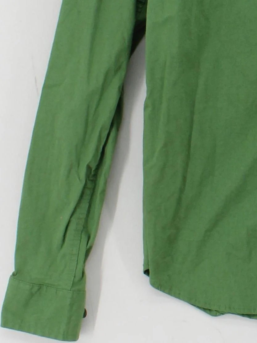 Bolongaro Trevor Men's Shirt XS Green Cotton with Elastane Basic - Image 4