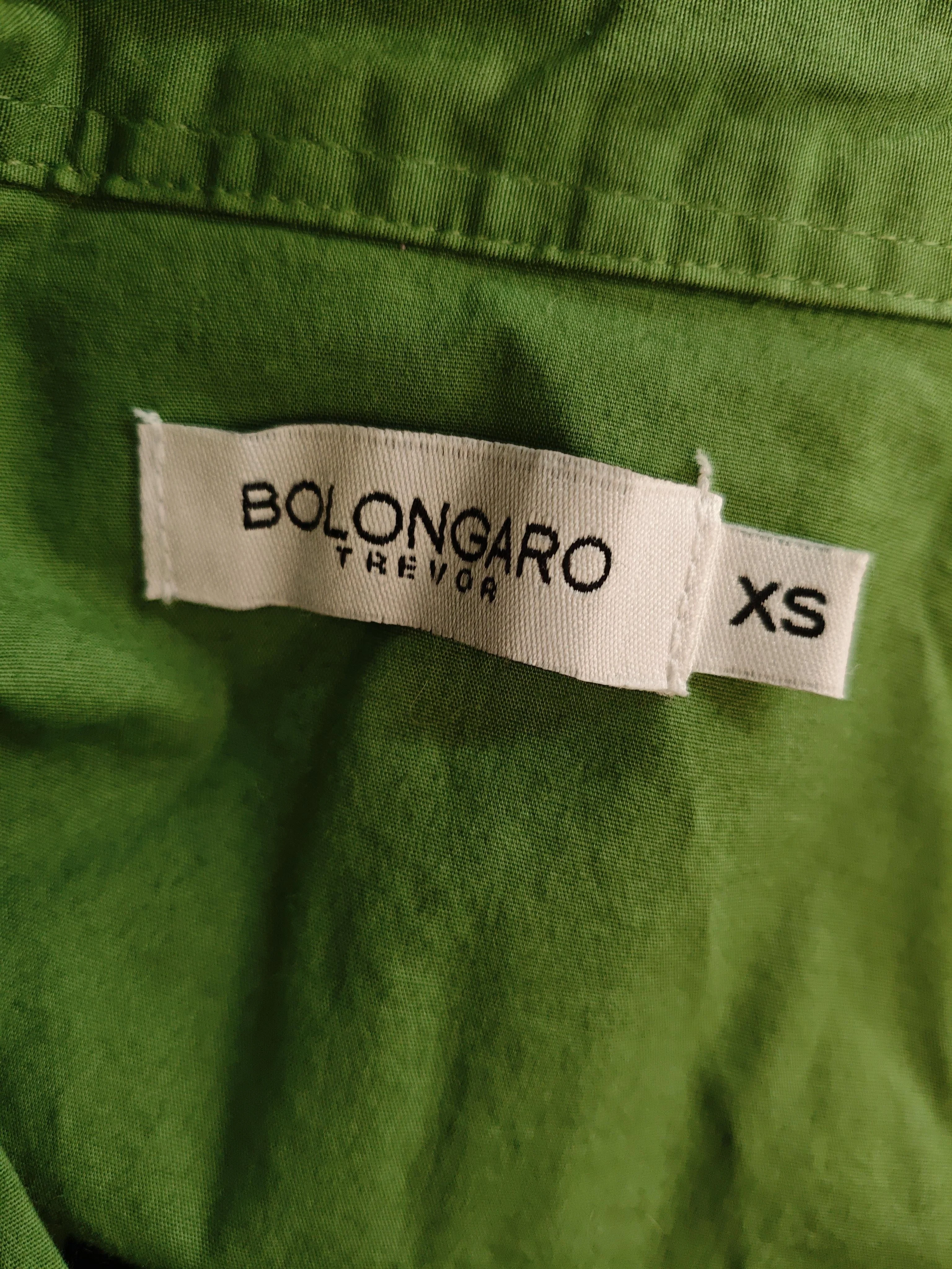 Bolongaro Trevor Men's Shirt XS Green Cotton with Elastane Basic - Image 5