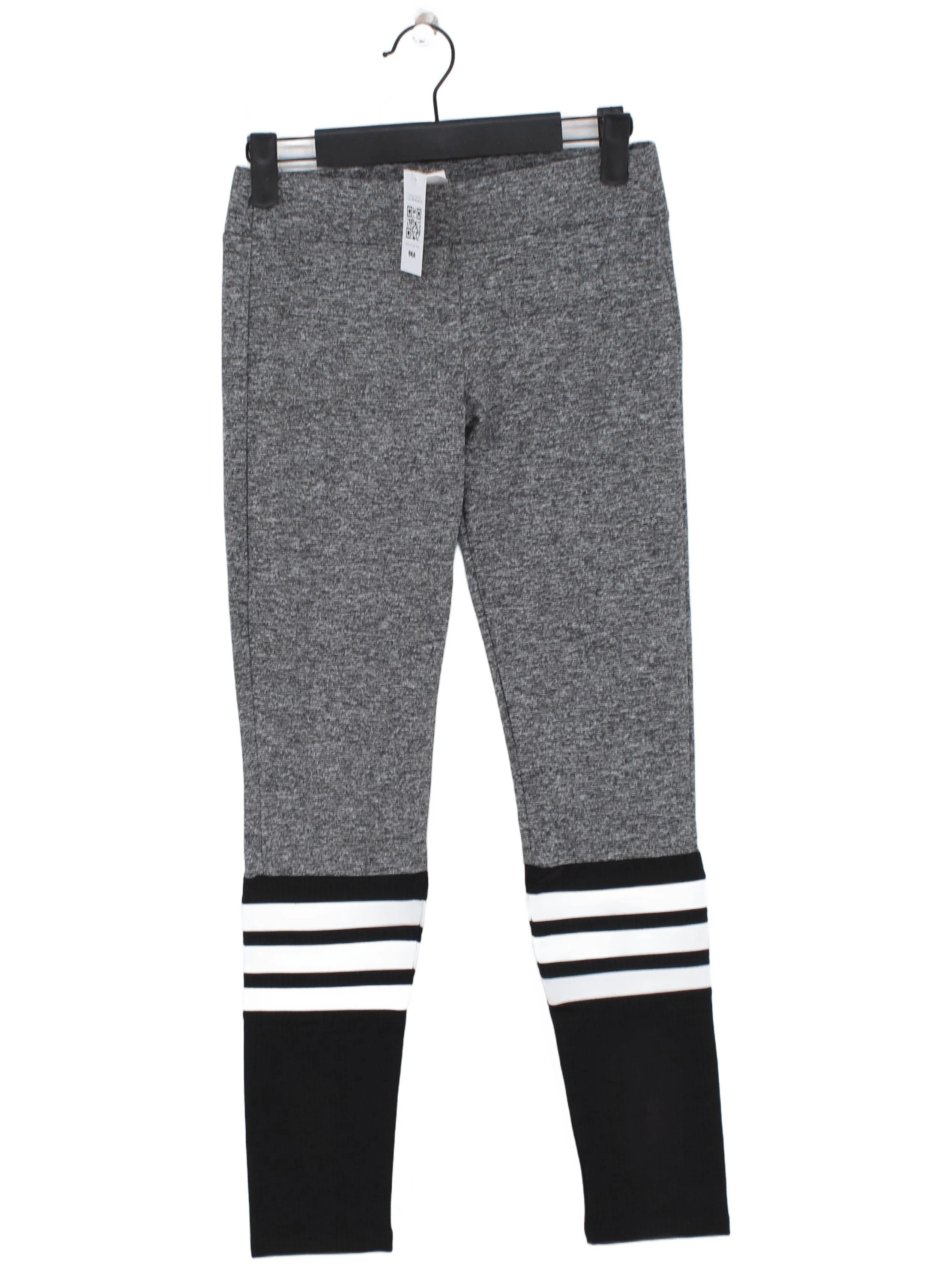 Bombshell Women's Sports Bottoms M Grey Striped Nylon with Spandex Sweatpants