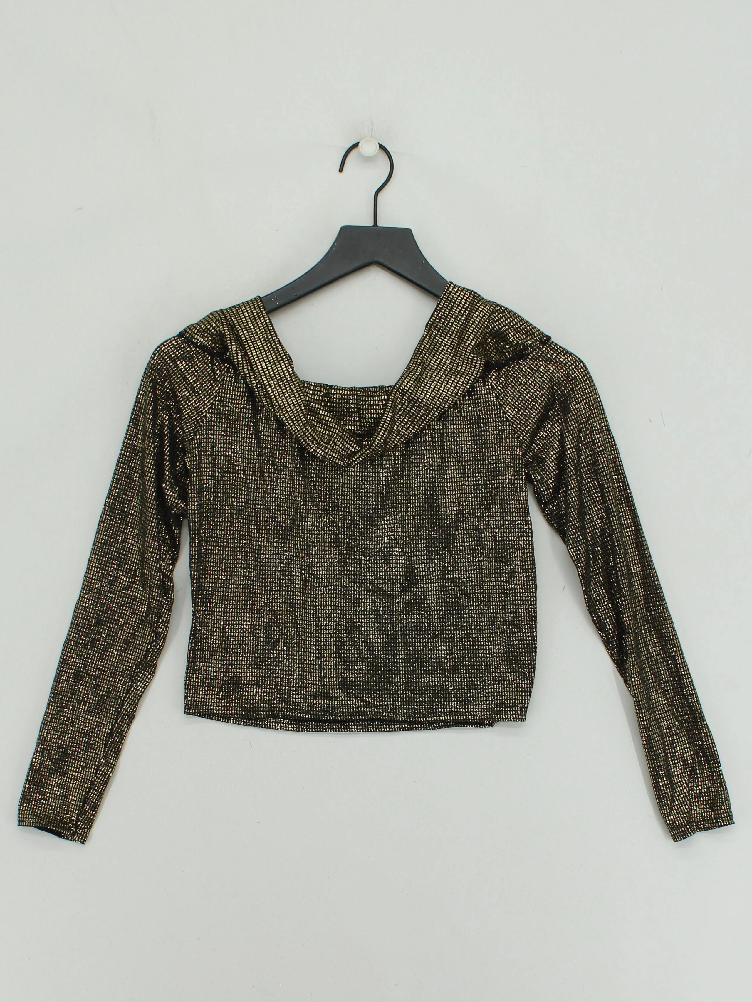 Boohoo Women's Top UK 14 Gold 100% Other Cropped New with tags - Image 2