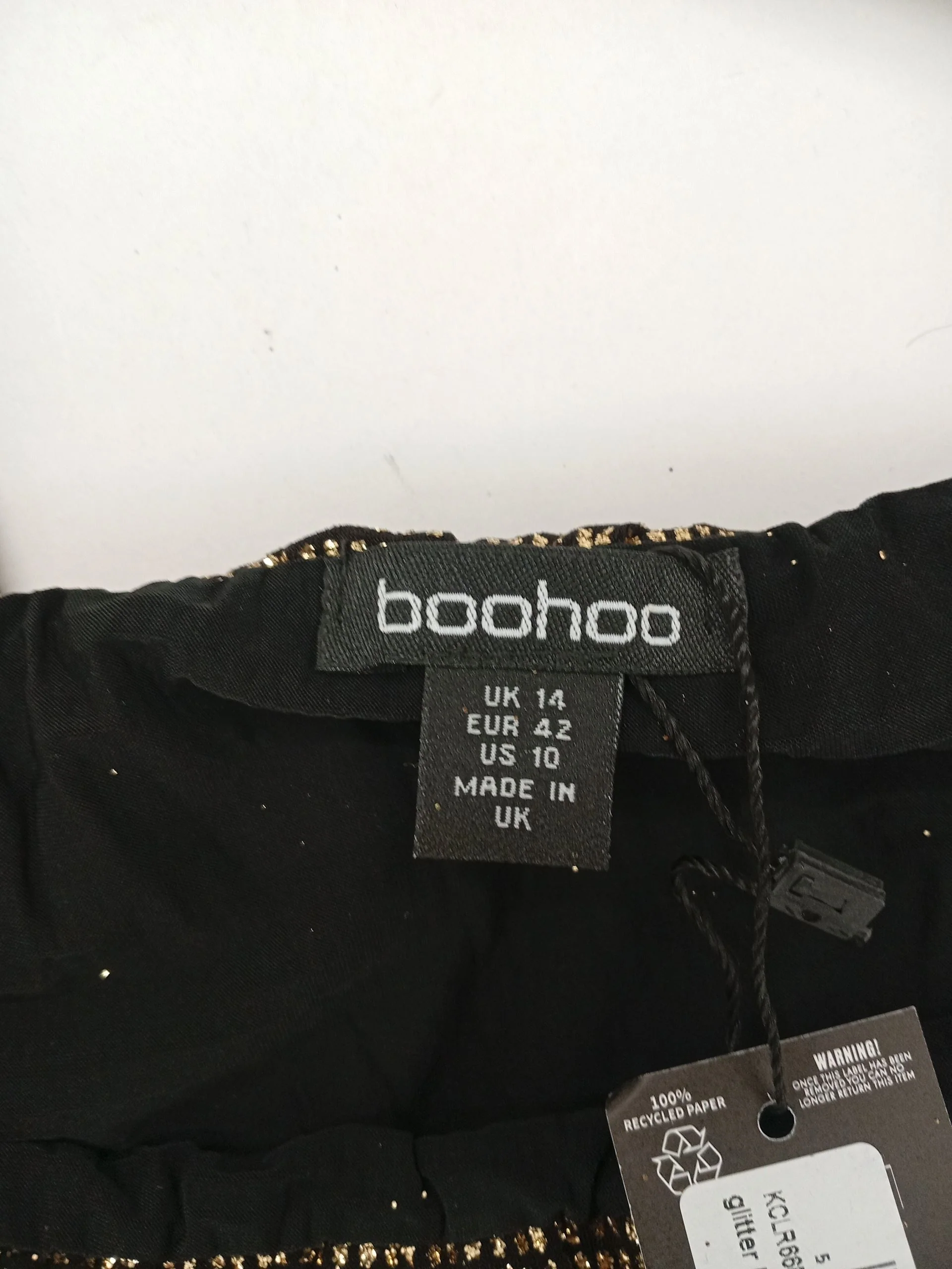 Boohoo Women's Top UK 14 Gold 100% Other Cropped New with tags - Image 5