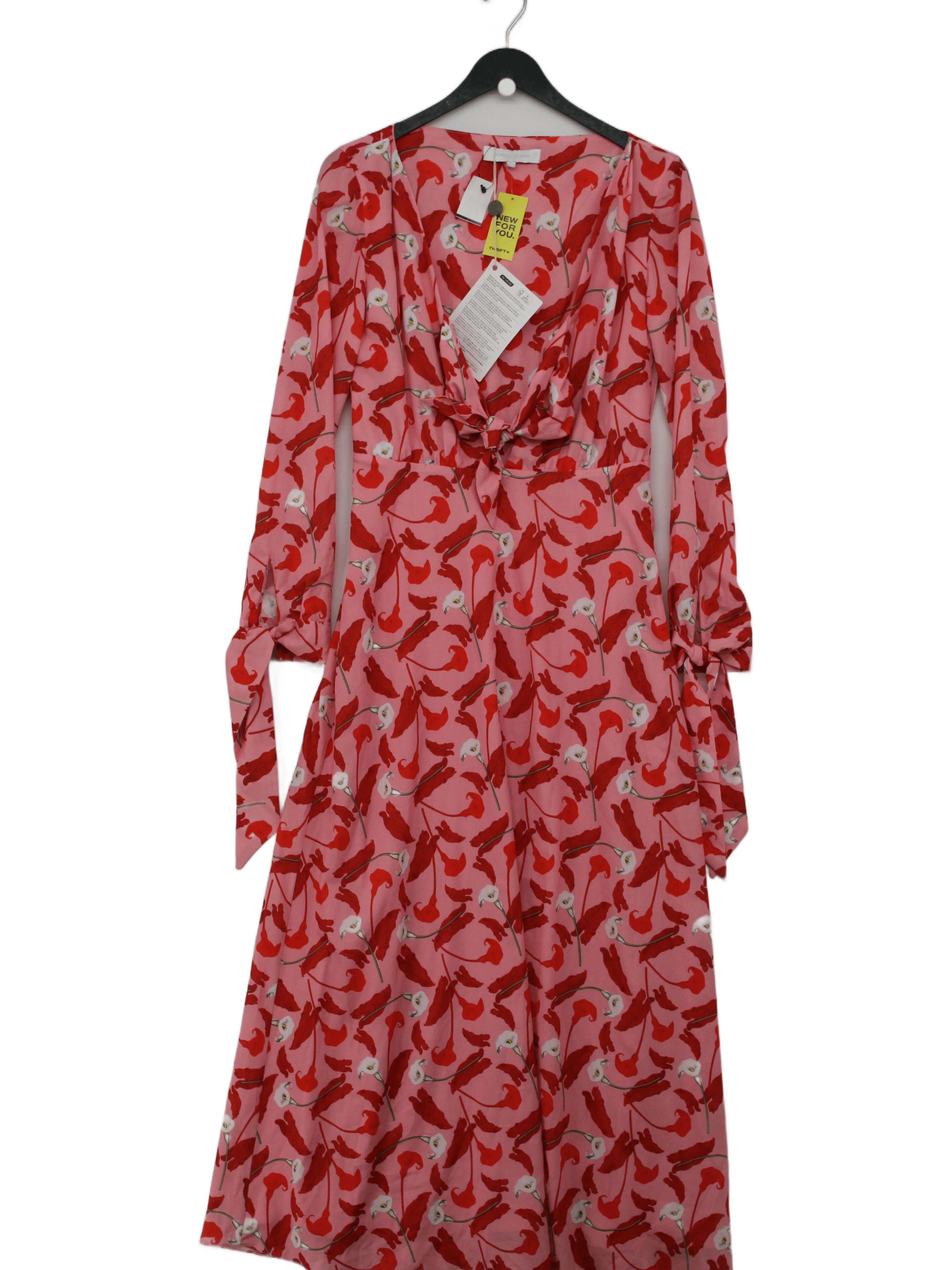 borgo de nor Wrap Midi Dress UK10 in Pink